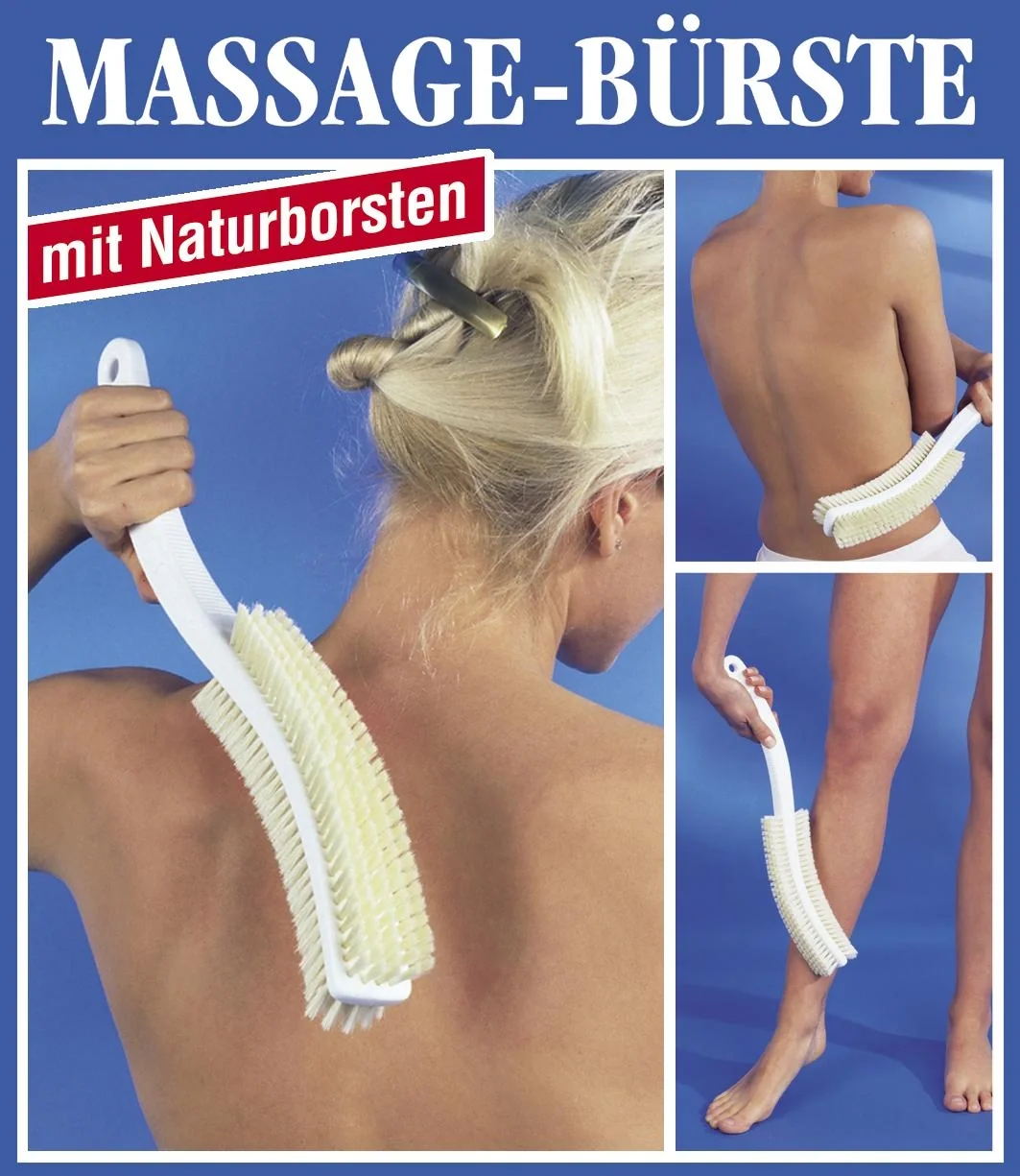 Massagebürste mit Naturhaarborsten - 1