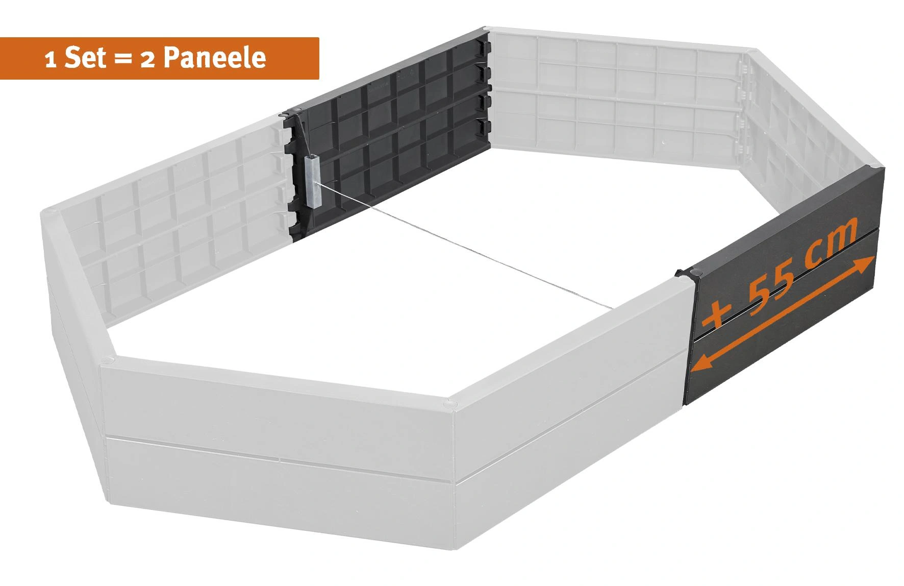 Hochbeet-System Stone "Ergo" Verlängerungsset - 4