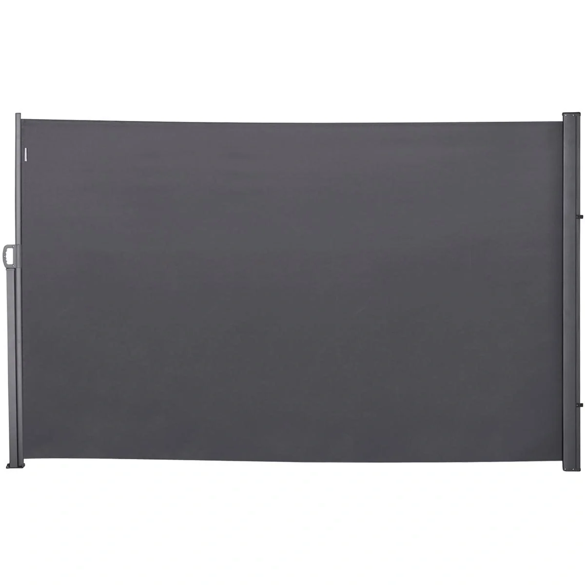 Seitenmarkise, Sicht- und Sonnenschutz, Seitenrollo, Polyester, Grau, 3 x 2 m - 4