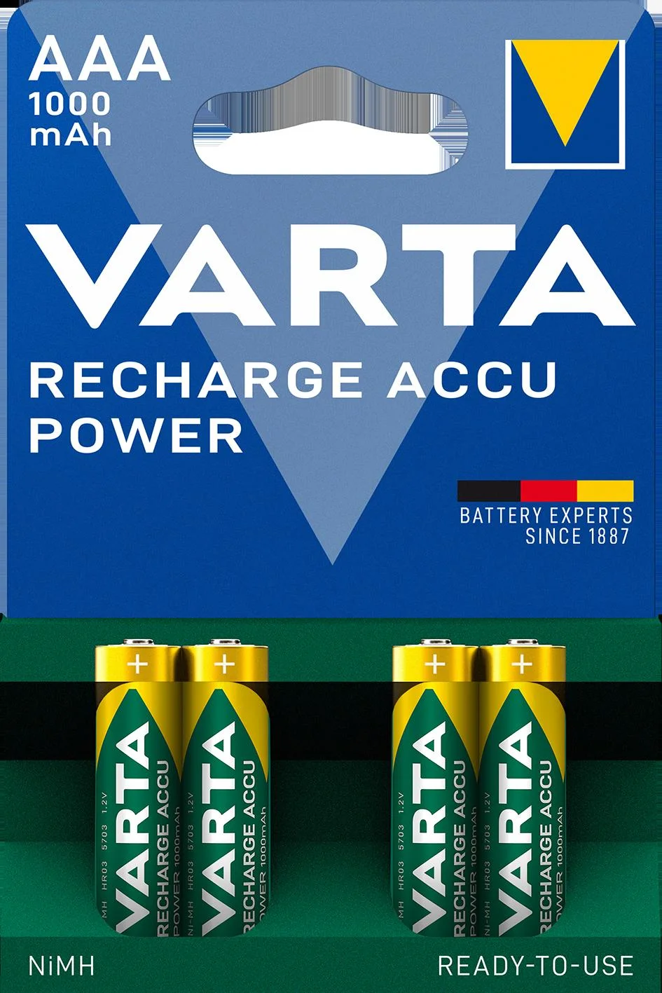 RECHARGE Power Micro (AAA) NiMH Akku mit 1000mAh - 4 Stück - 2