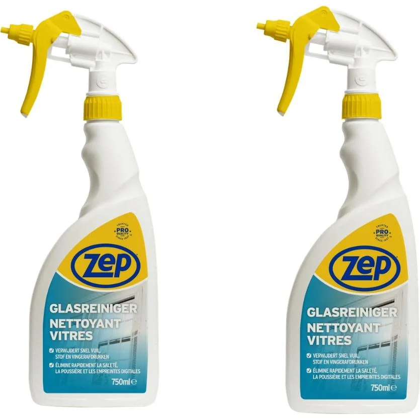 ZEP Glasreiniger - 750 ml x 2 Stück- Sparpack - 2 Stück - 1