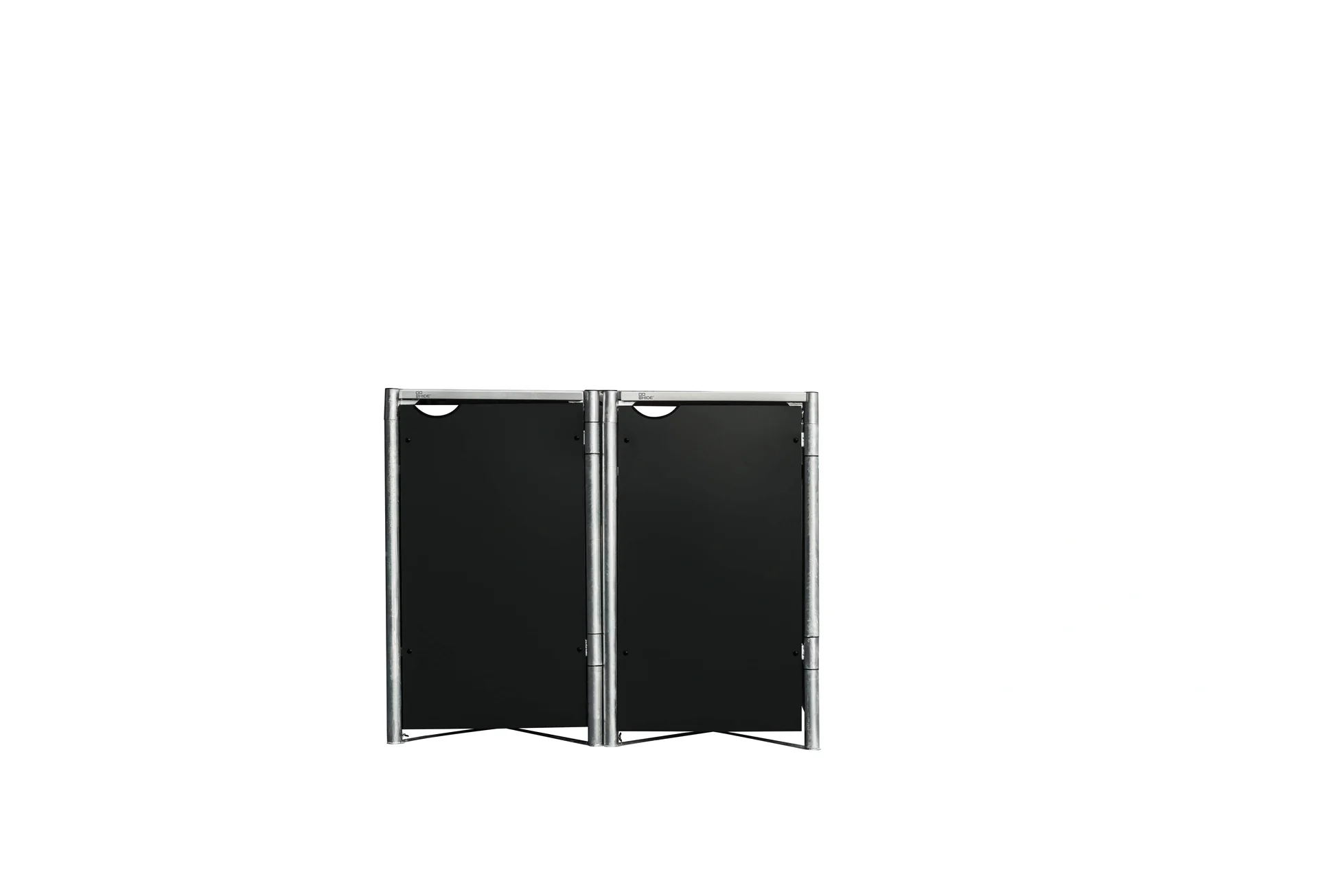 Mülltonnenbox 2er Box, Kunststoff schwarz, für 240 l Tonnen - 6