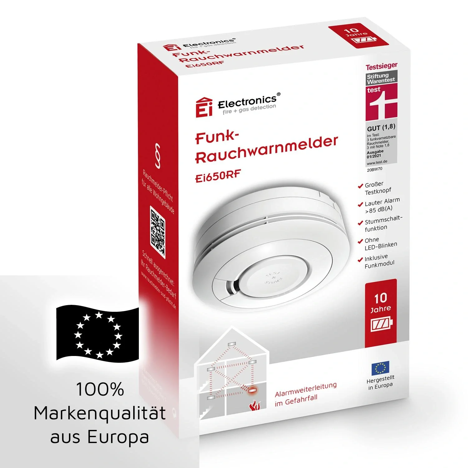 Funk-Rauchwarnmelder EI650RF mit 10-Jahres-Batterie - 8