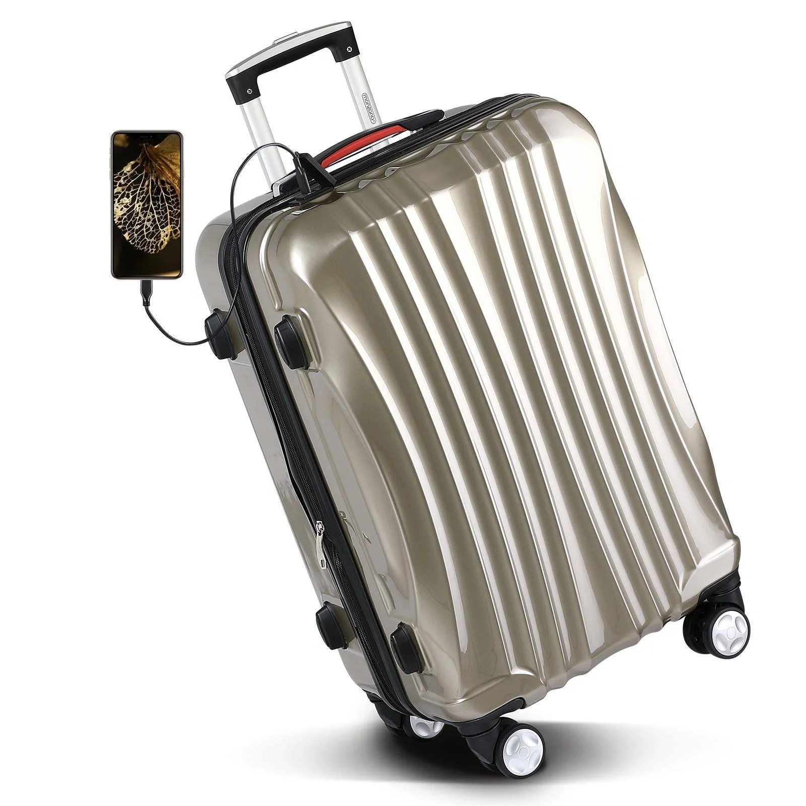 Hartschalenkoffer Ikarus Champagne XL aus ABS 105-154l 78x53x33cm - 9