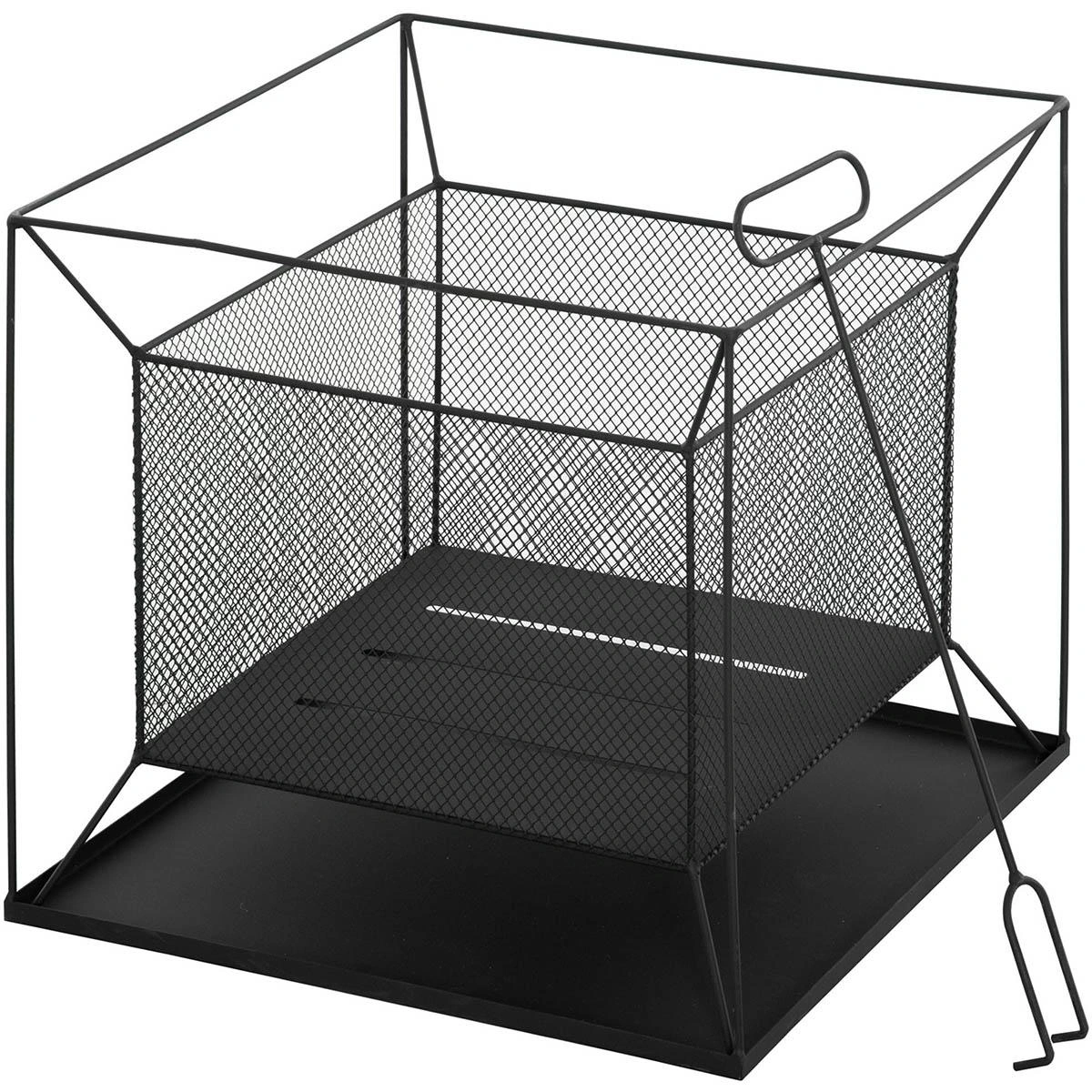 Feuerkorb modern schwarz 45 x 45 x 43 cm - 5