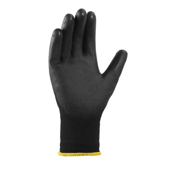 Polyester-Strickhandschuh POLYURETHAN BESCHICHTET, schwarz - 3