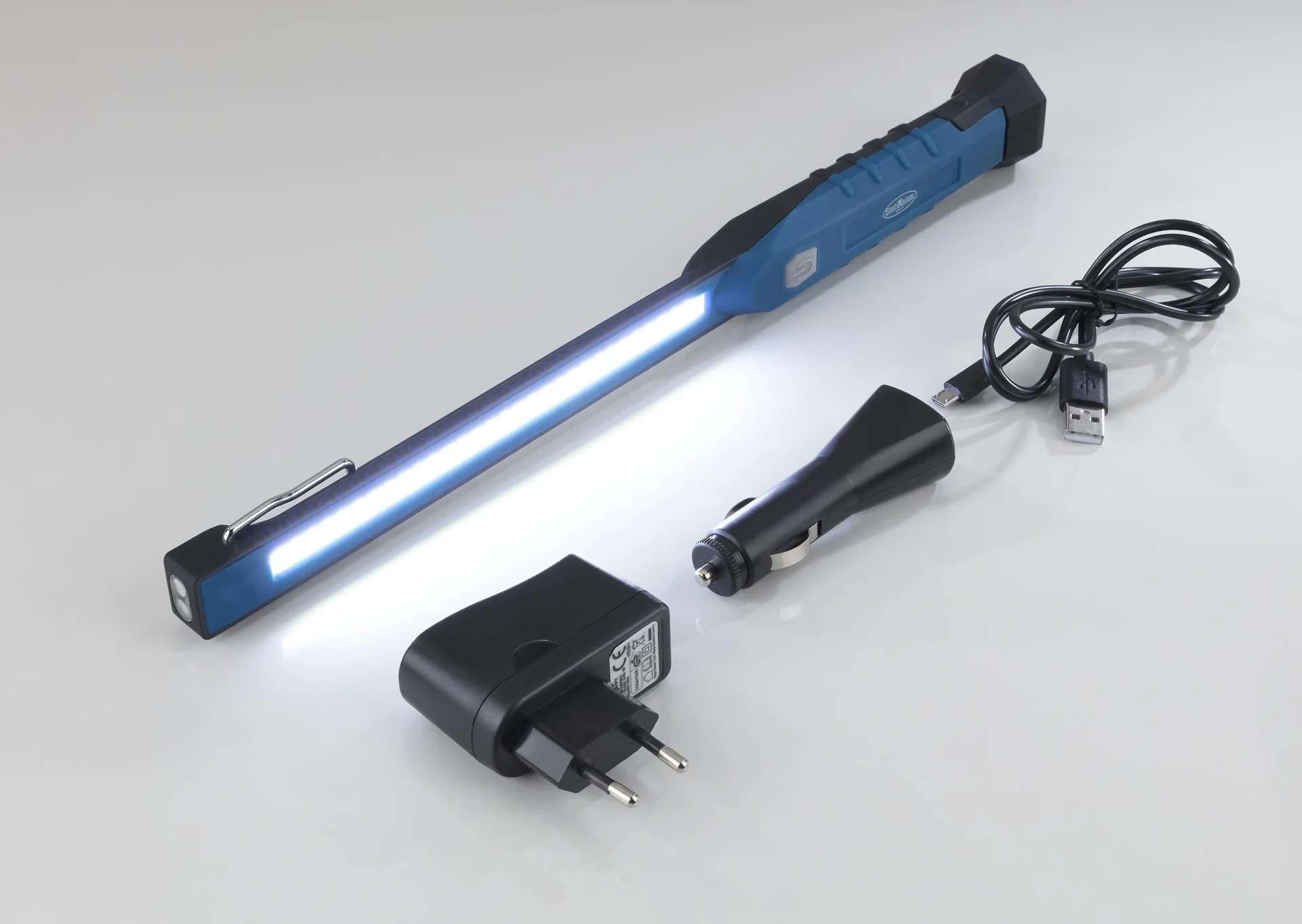 Inspektionsleuchte Super Slim, aufladbar mit COB Arbeitslicht und Taschenlampenfunktion - 5