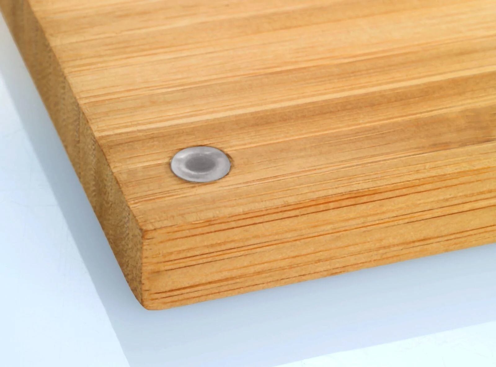 Bambus-Schneidbrett mit Edelstahl-Auffangschale - 4