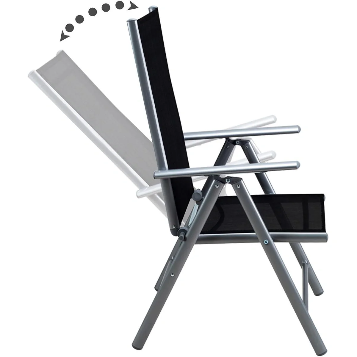 Aluminium-Gartenset Bern 8+1 Mattglas silber- Set - 5