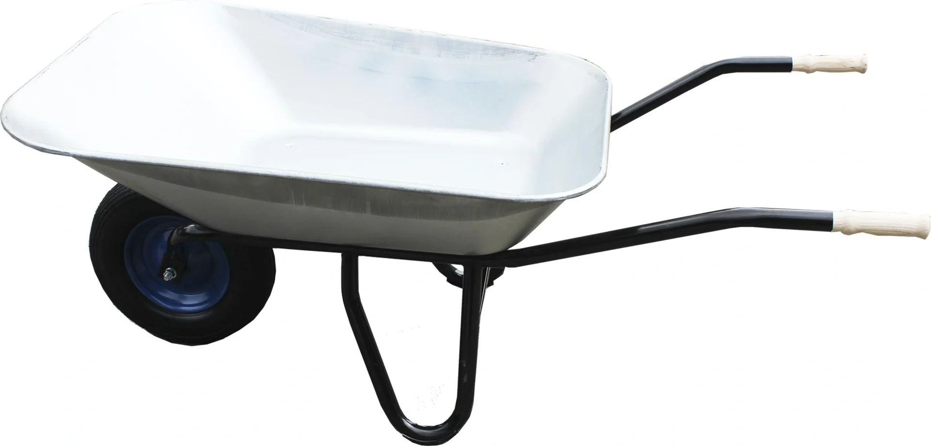 Flachmuldenkarre "Gala", verzinkte Mulde, 95 Liter, 1 aufgeschäumtes Wflex-Rad - 3