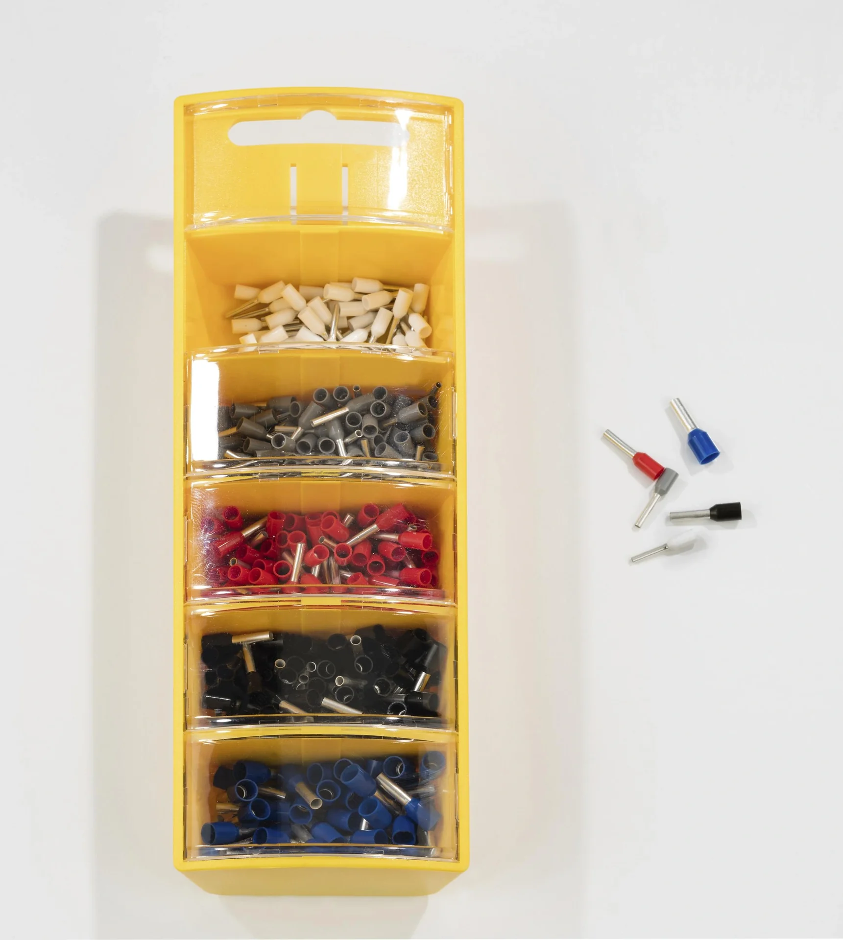 Aderendhülsen-Sortiment in Slide Box gelb, 0,5-2,5mm², isoliert - 3