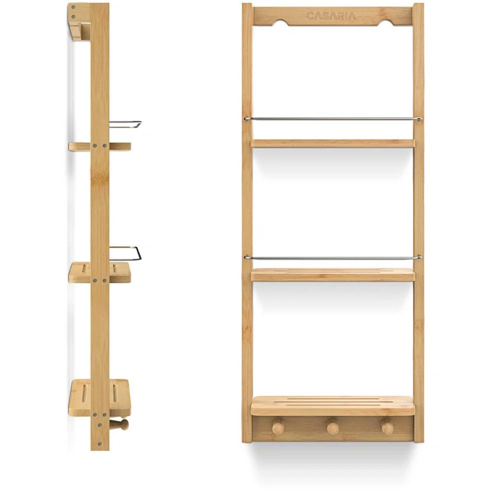 Bambus Duschregal - Badezimmerschrank - Regal- 70x28,5x10cm - 7