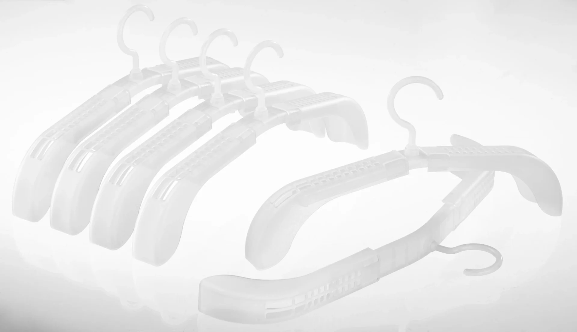 Ausziehbarer Kleiderbügel, 6er Set, ausziehbar 37,5 - 51,5 x 4 cm - 6