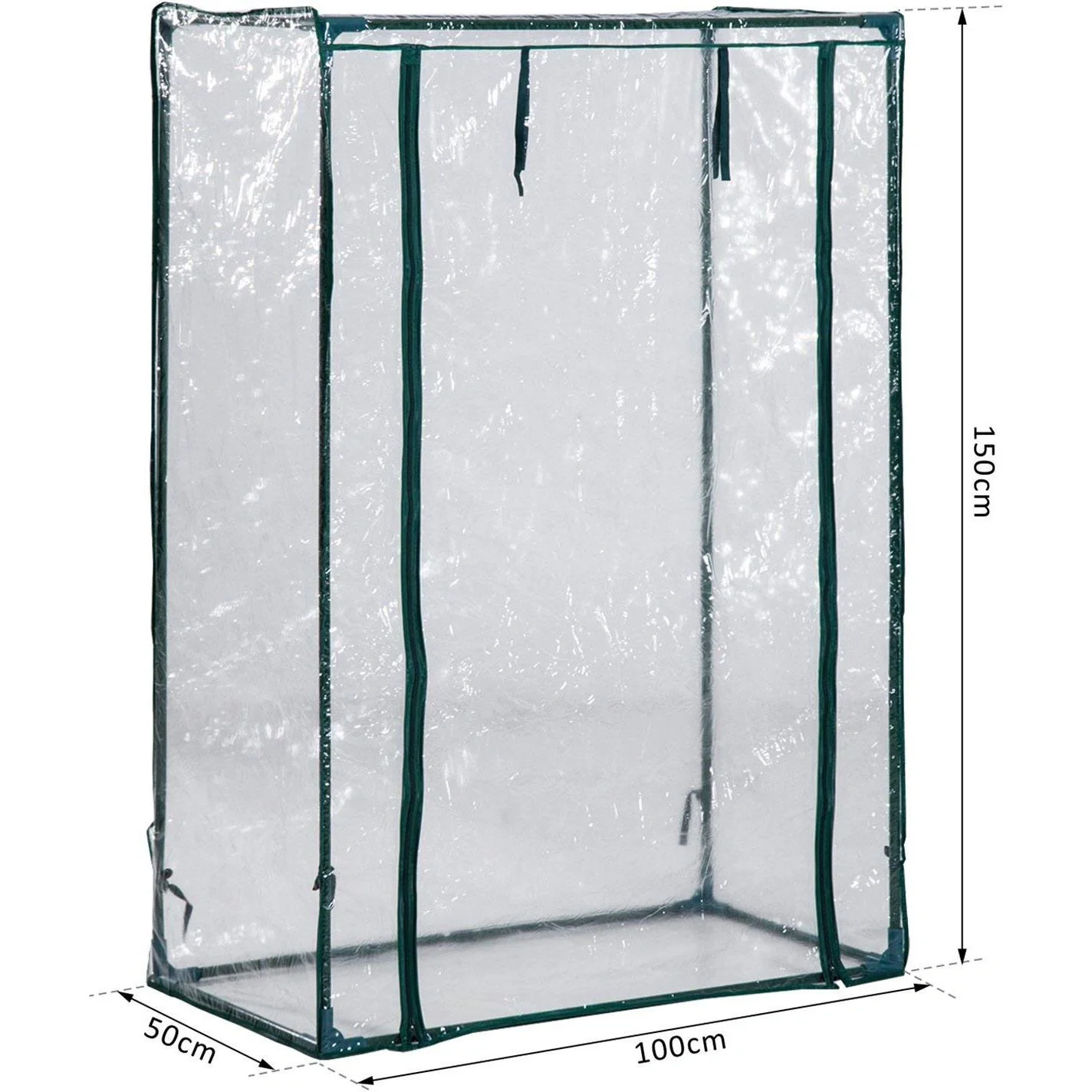 Gewächshaus 1x0,5x1,5m Frühbeet Transparent - 8