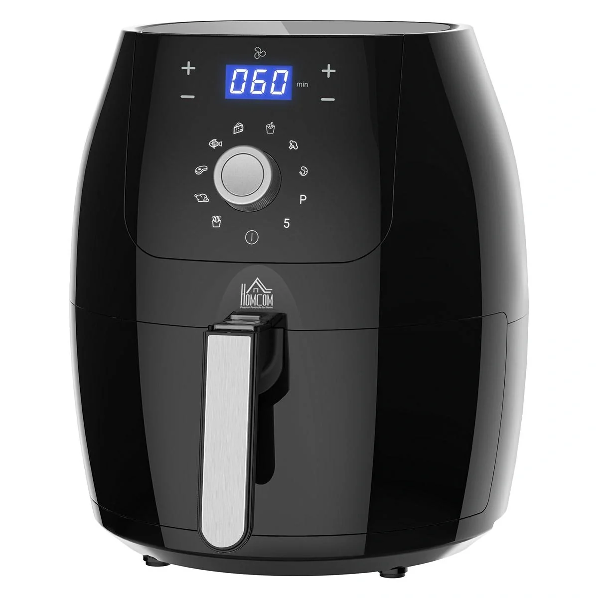 Heißluftfritteuse Luftfritteuse Airfryer Edelstahl Frittierkorb 5,5L 1700W mit Digitalem LED-Touchscreen Heißluftfritteu - 4