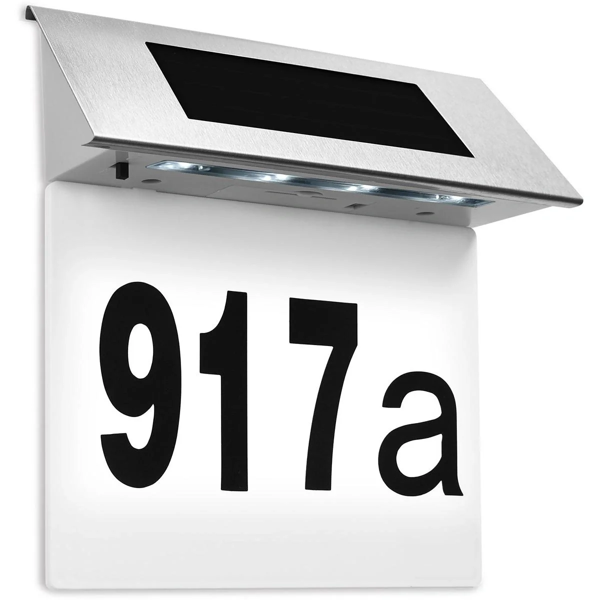 Solar-Hausnummernleuchte - Hausnummernbeleuchtung - Solarenergie - Weiß - 2