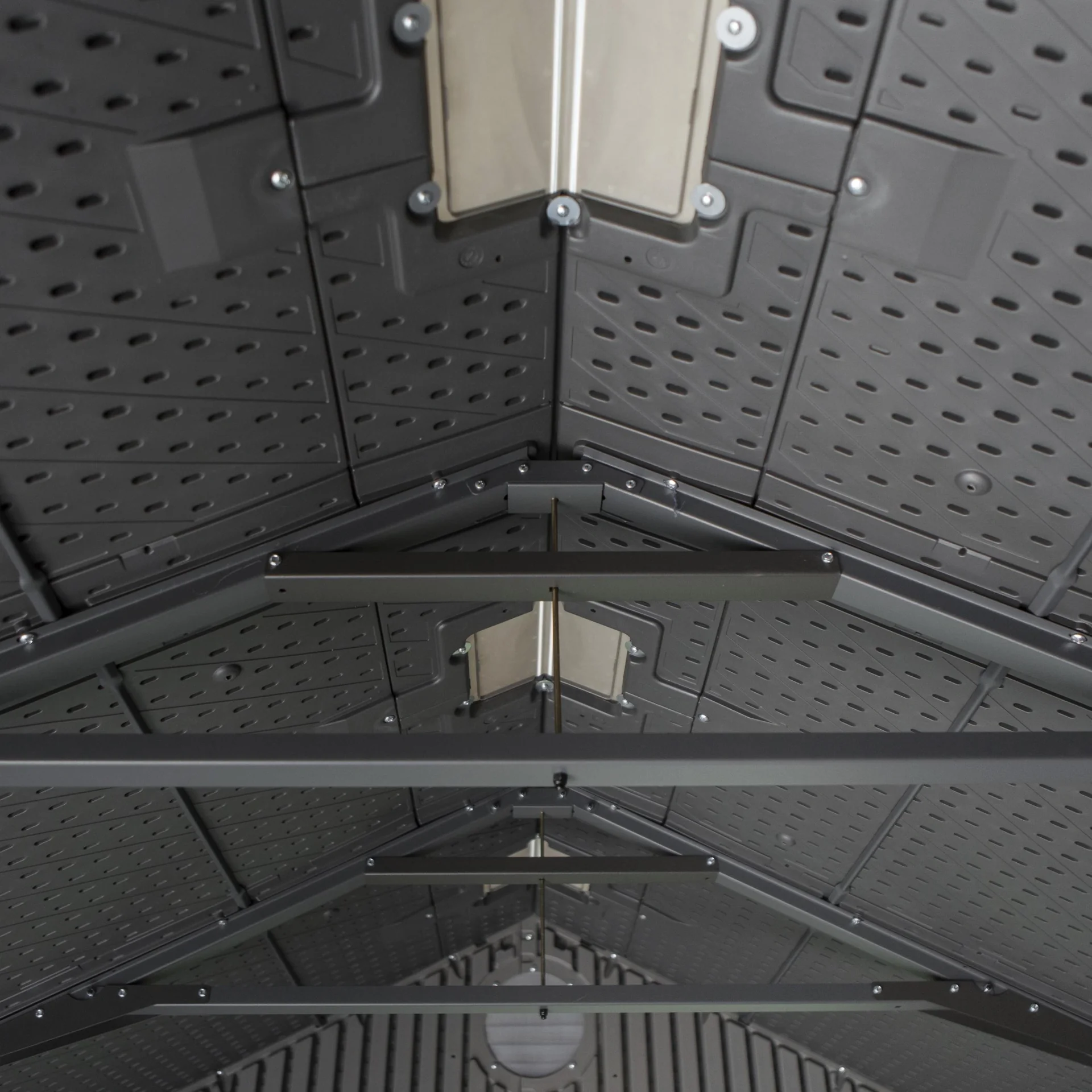 Gerätehaus Jupiter Dunkelgrau, 305 x 244 x 244 cm - 12