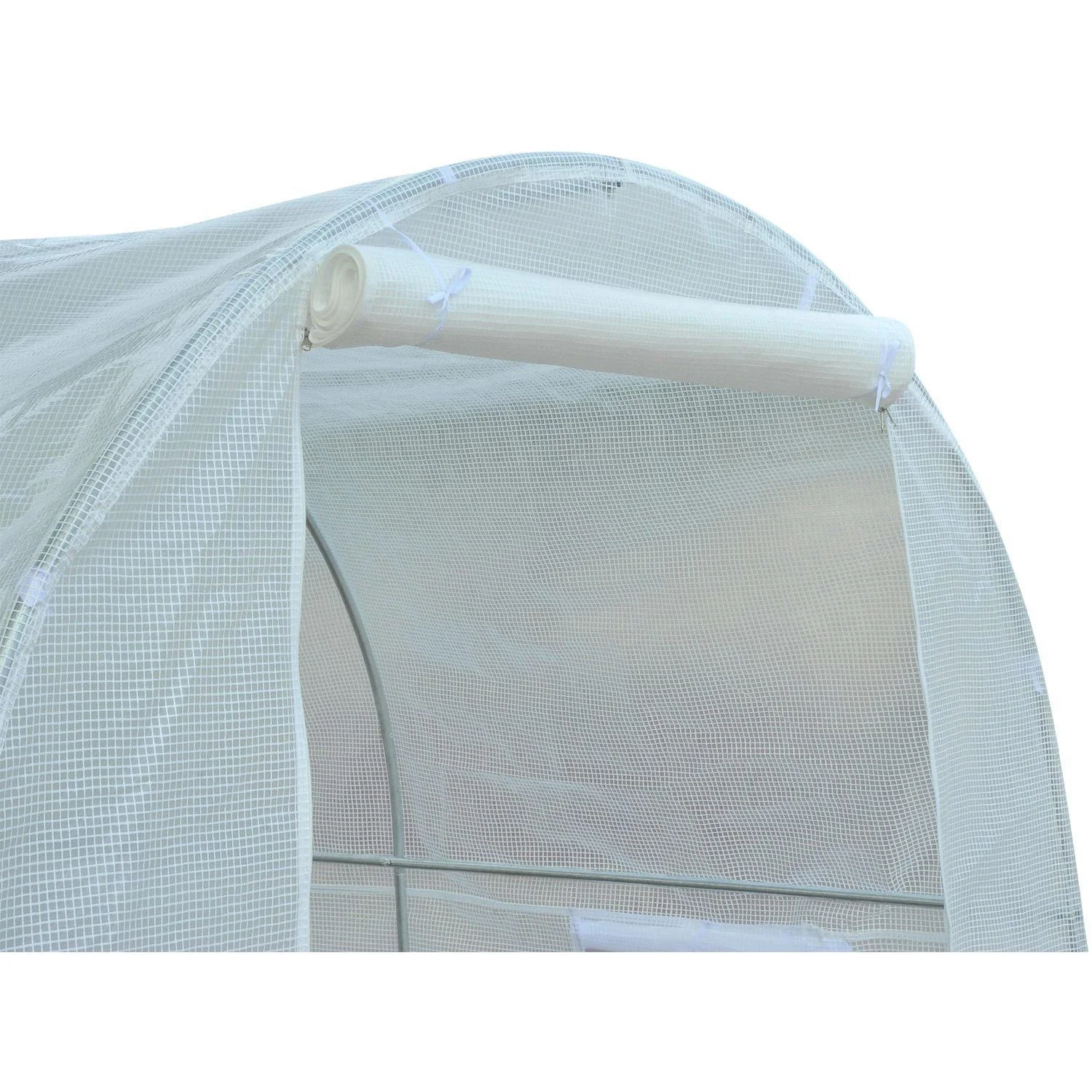 Foliengewächshaus 2,5x2x2m 4 Seitenfenster weiß - 3