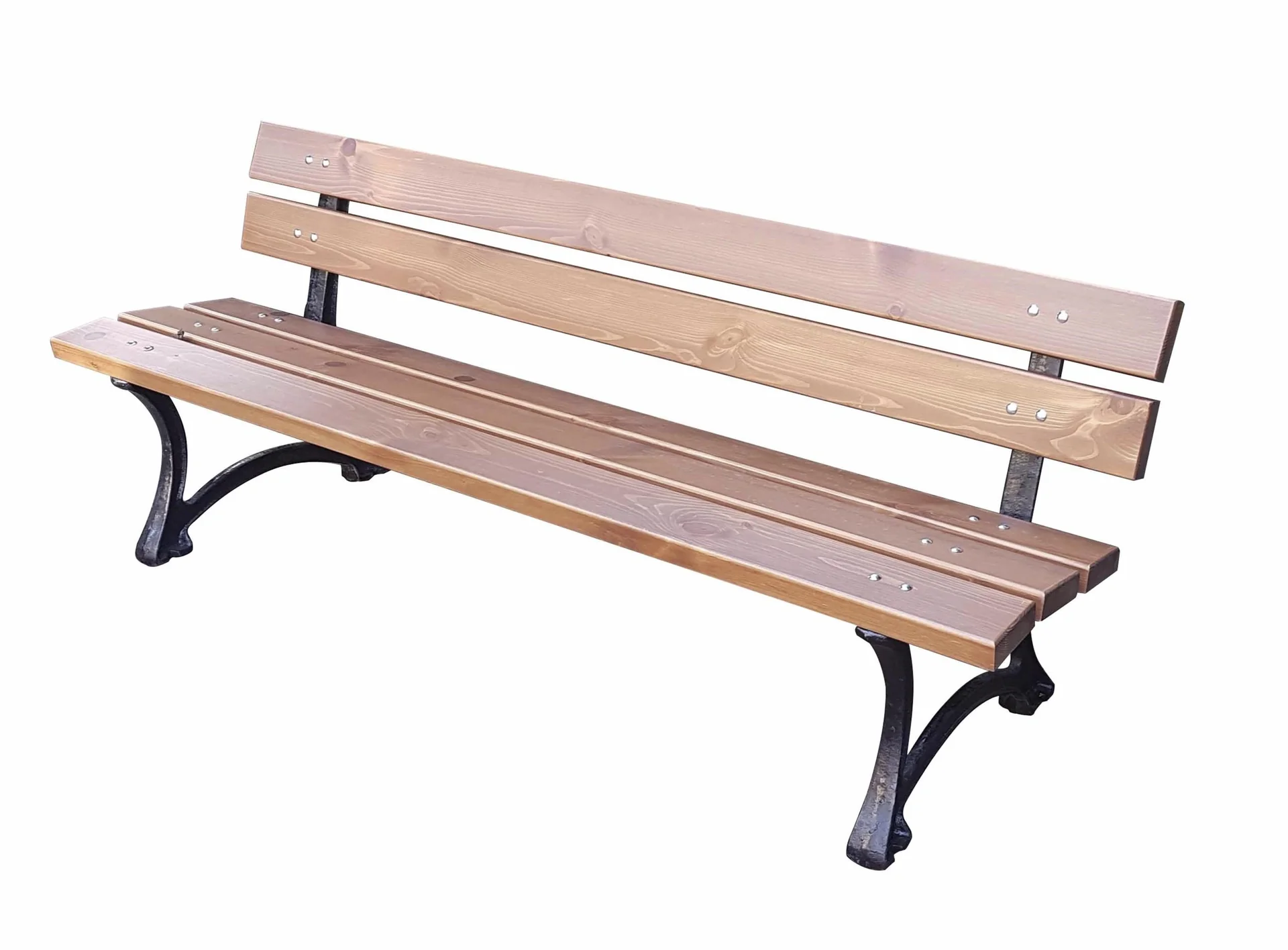 Parkbank Salzburg, braun lackiert - 2