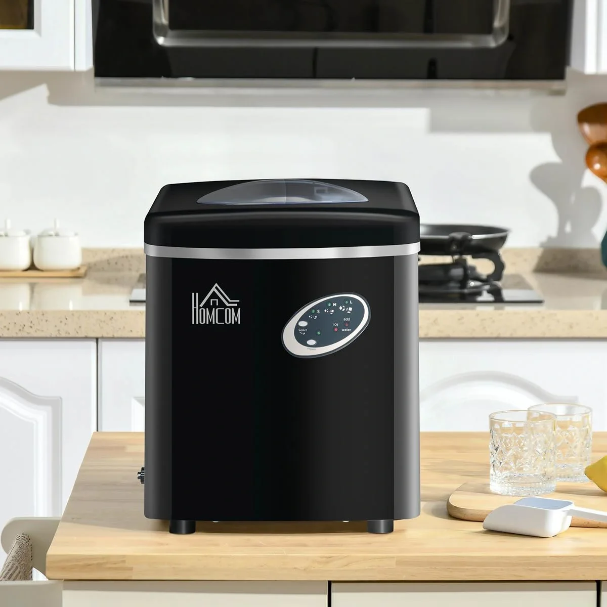 Eiswürfelbereiter 15kg/24h 1,9L mit 3,2L Wassertank 36,7 x 29,7 x 37,8 cm - 5