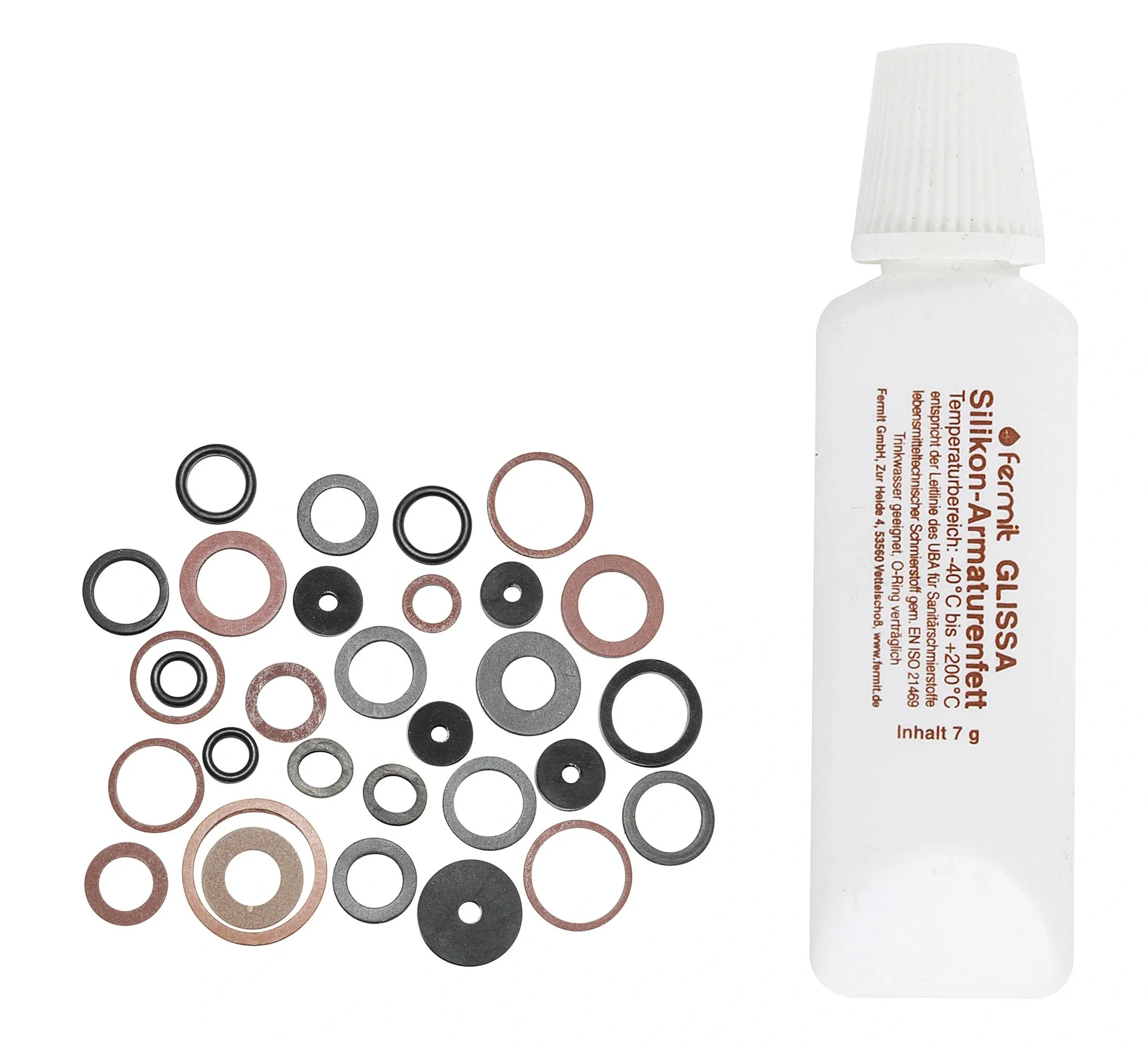 Dichtungs-Set, bestehend aus Hahnfett 7 g und 30-teiligem Dichtungssortiment - 3