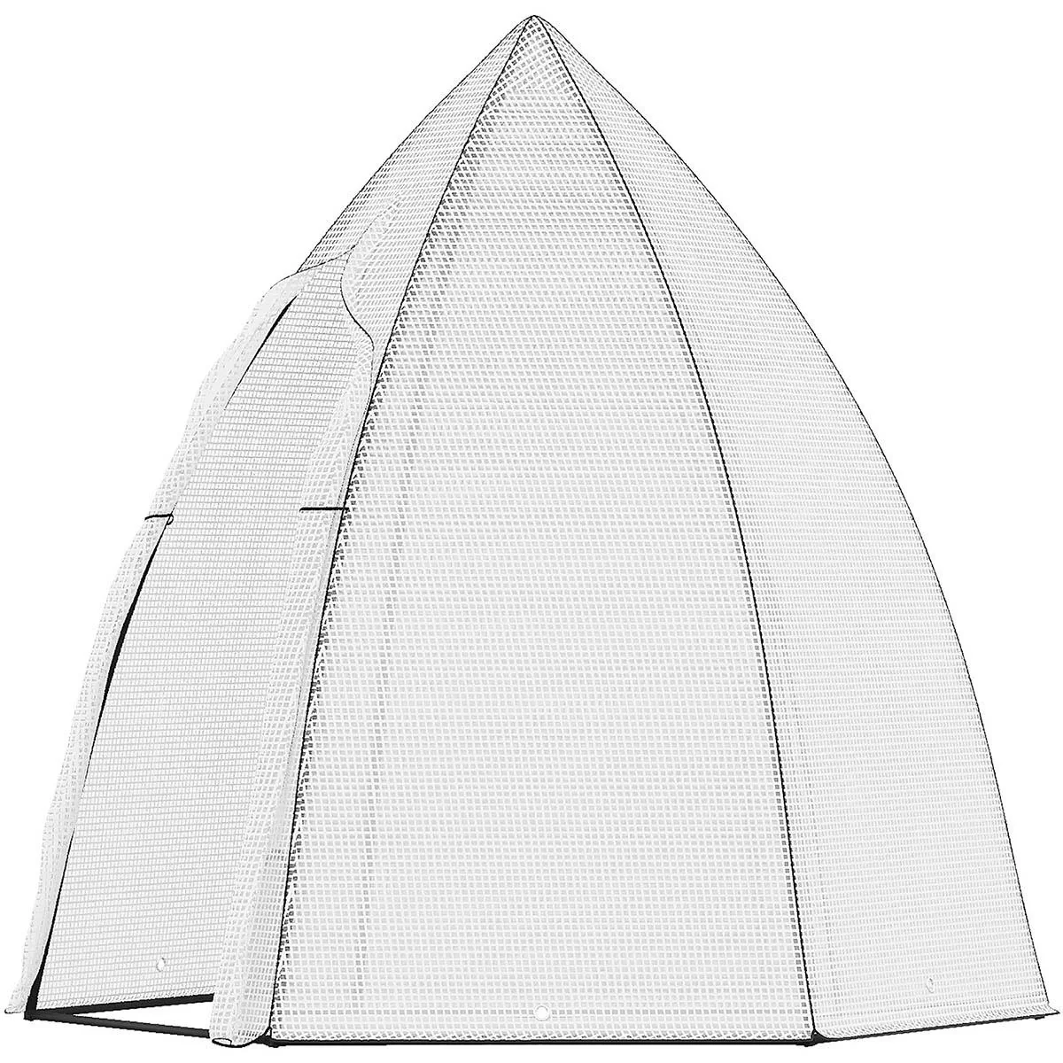 Wintergartenzelt für Pflanzen - Roll-up Garten - Weiß - 160 x 138 x 180 cm - 5