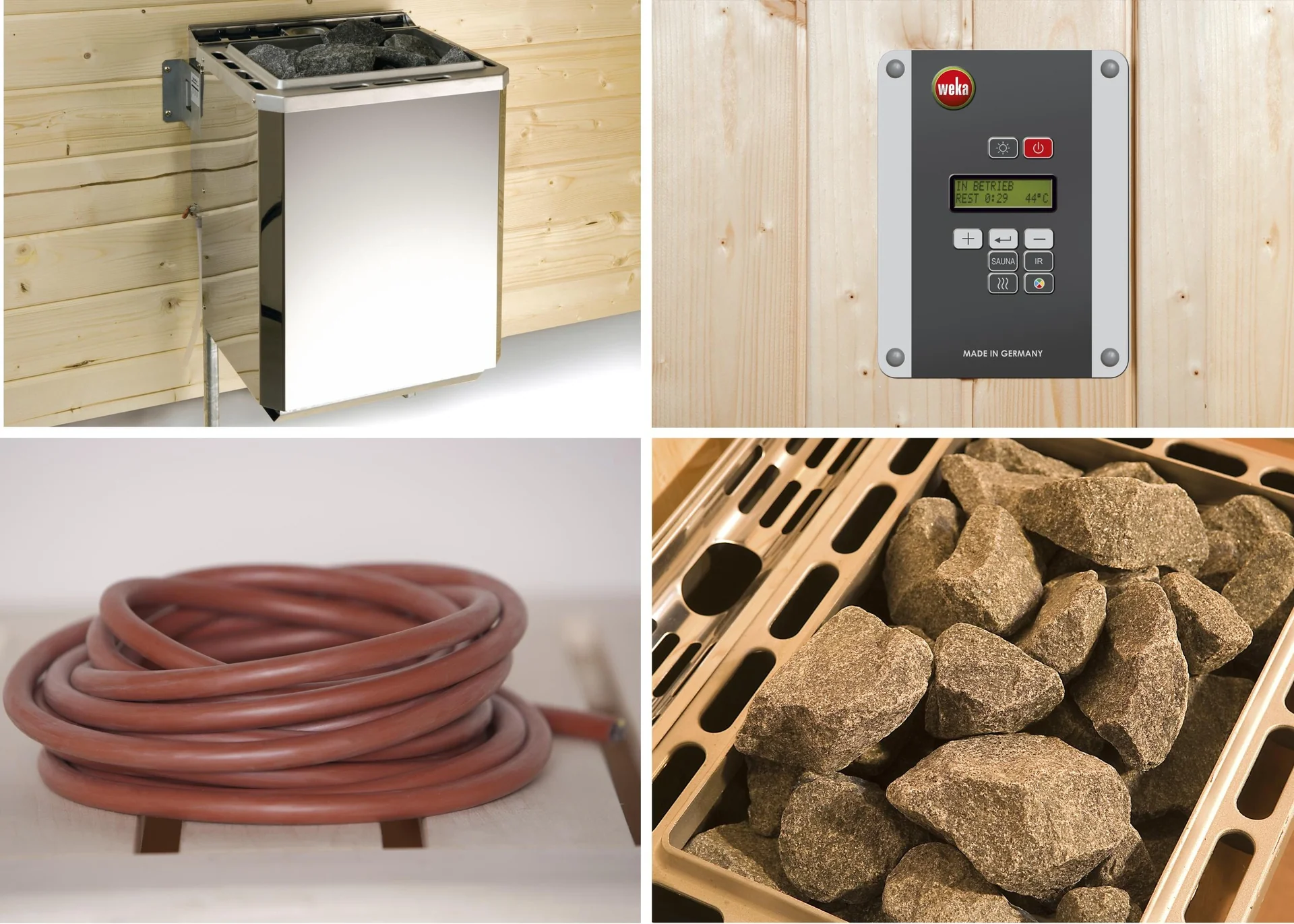Saunaofenset 3 - 9,0 kW OS mit Ofenanschlußkabel - 1