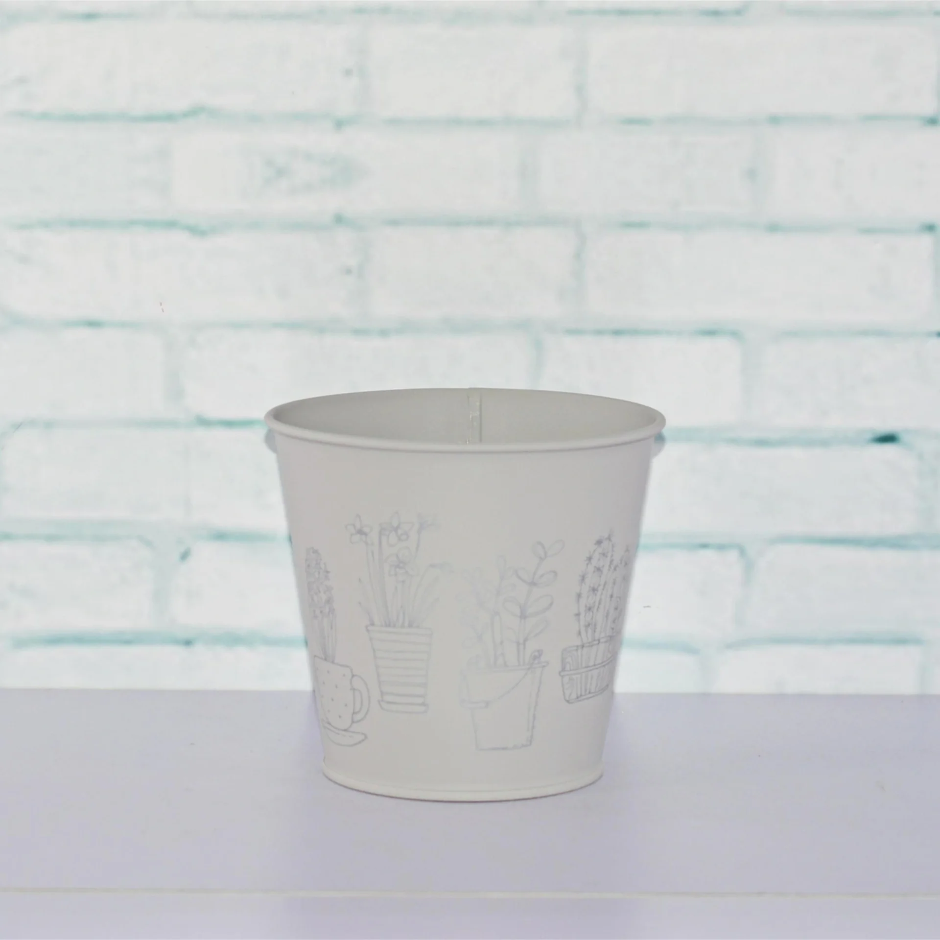 Übertopf aus Metall in Grau 4er Set - 3