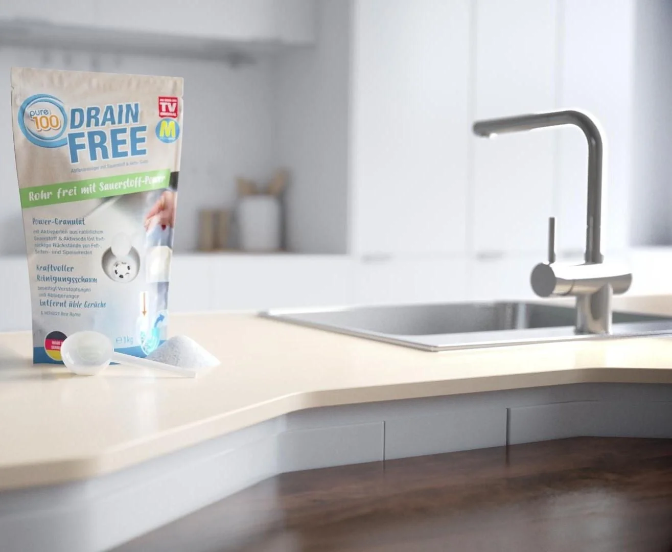 Abflussreiniger Pure100 Drainfree 1 kg - 4