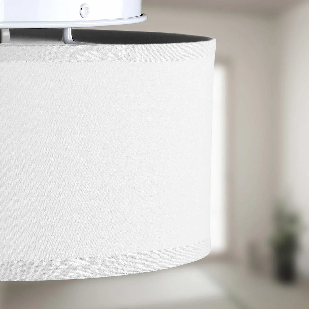 Deckenleuchte - Weiß - Stoff - Ø38cm - 8