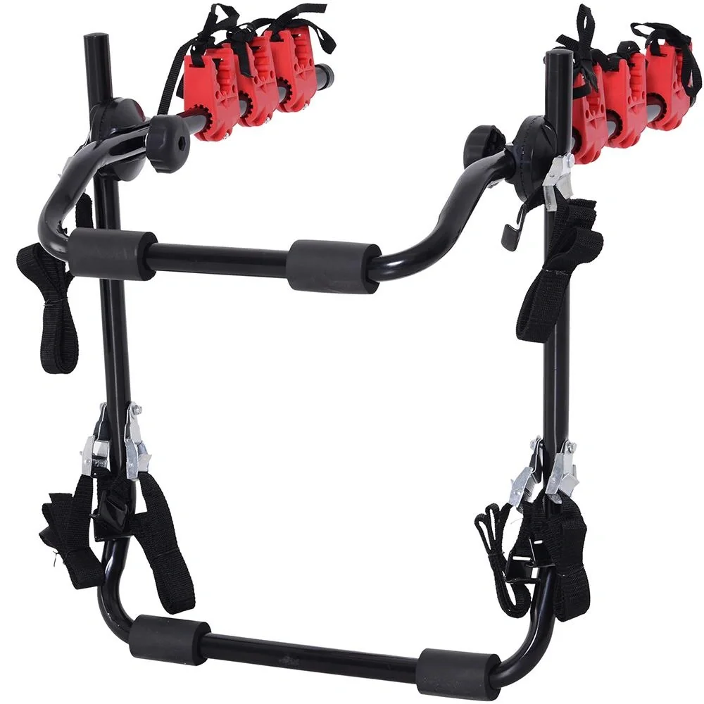 Fahrradheckträger für 3 Fahrräder Fahrradträger Heckträger faltbar Metall + Kunststoff Schwarz + Rot - 9