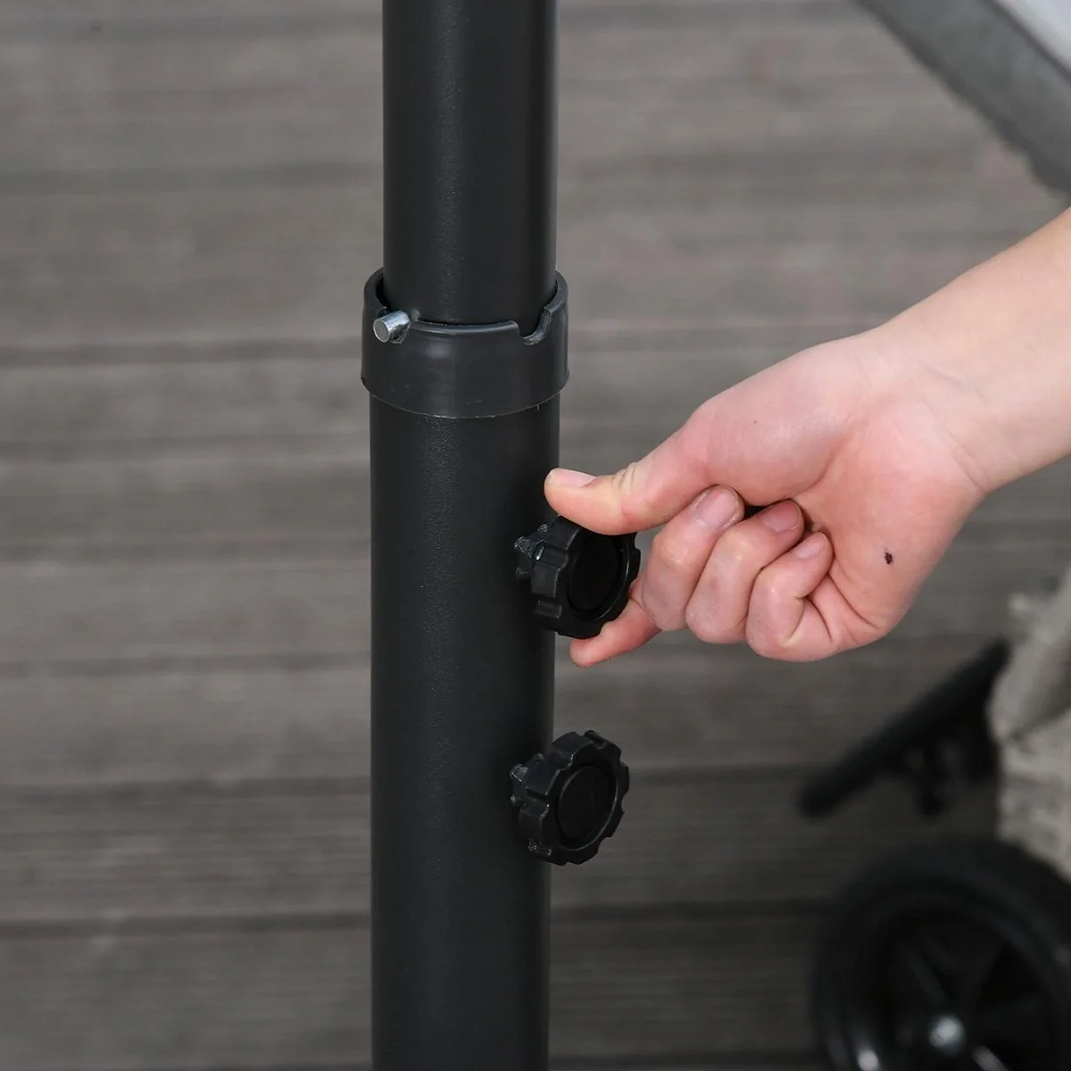 Ampelschirm mit Handkurbel - 10