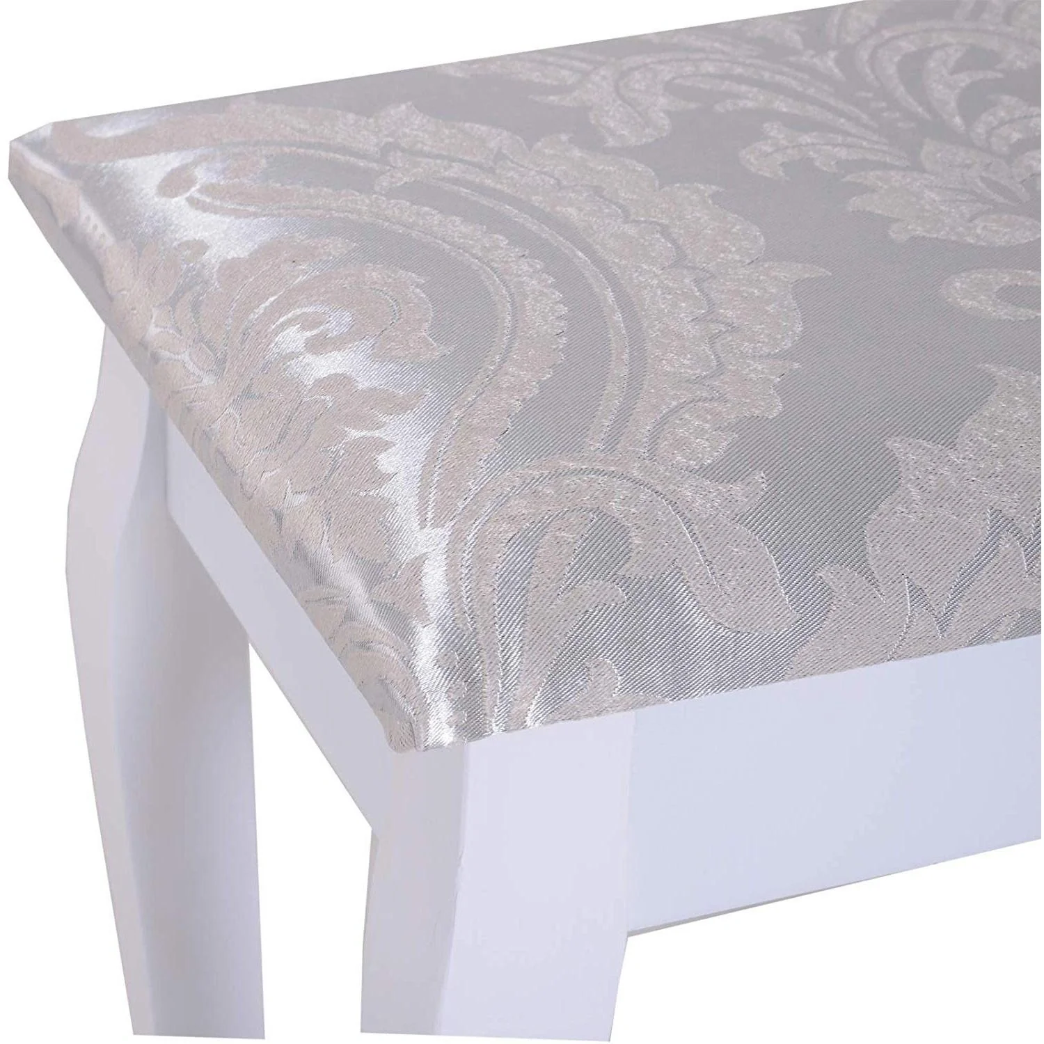 Schminktisch Frisierkommode mit Spiegel und Hocker Weiß - 3