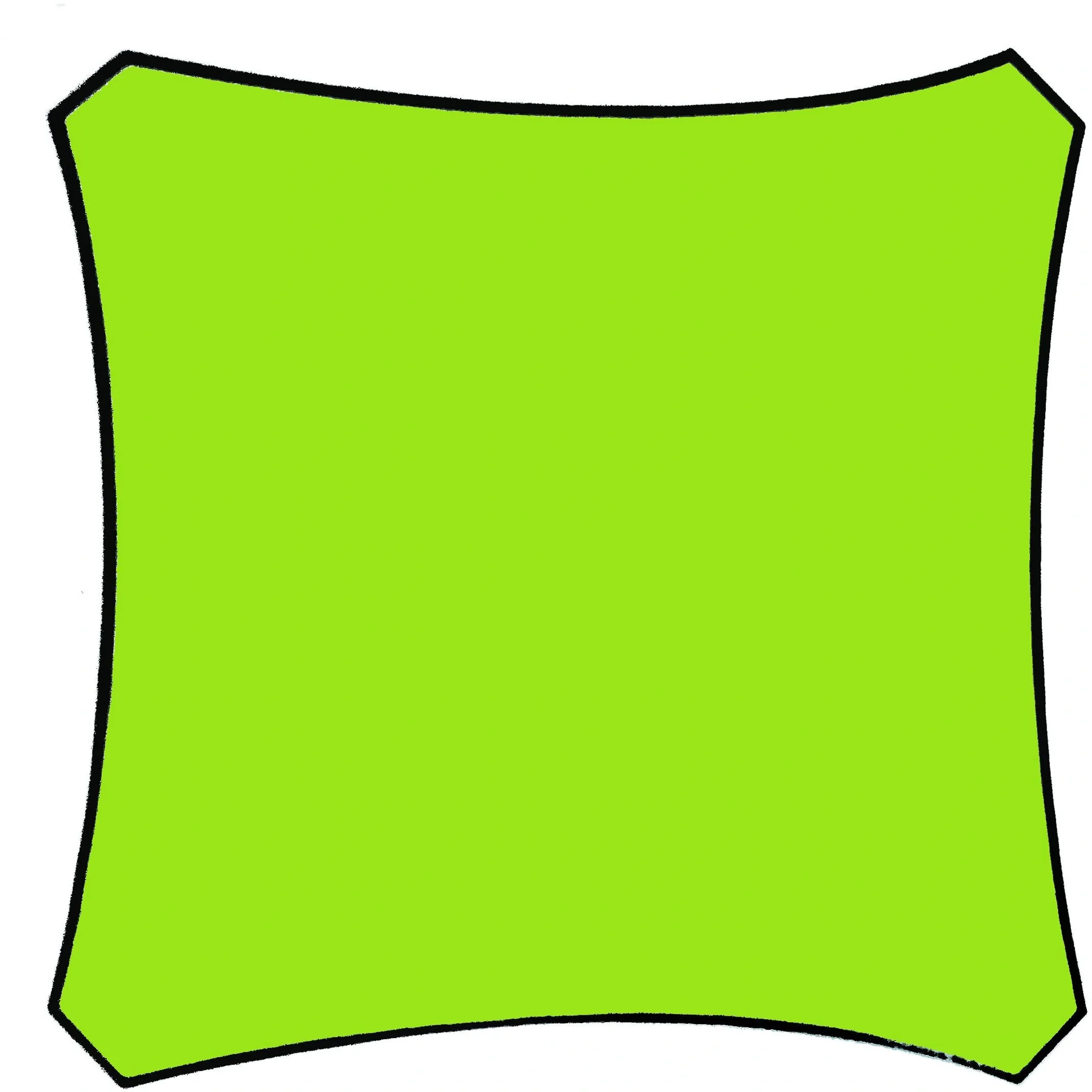 sonnensegel - quadratisch - 3.6 x 3.6 m - lime grün - 4