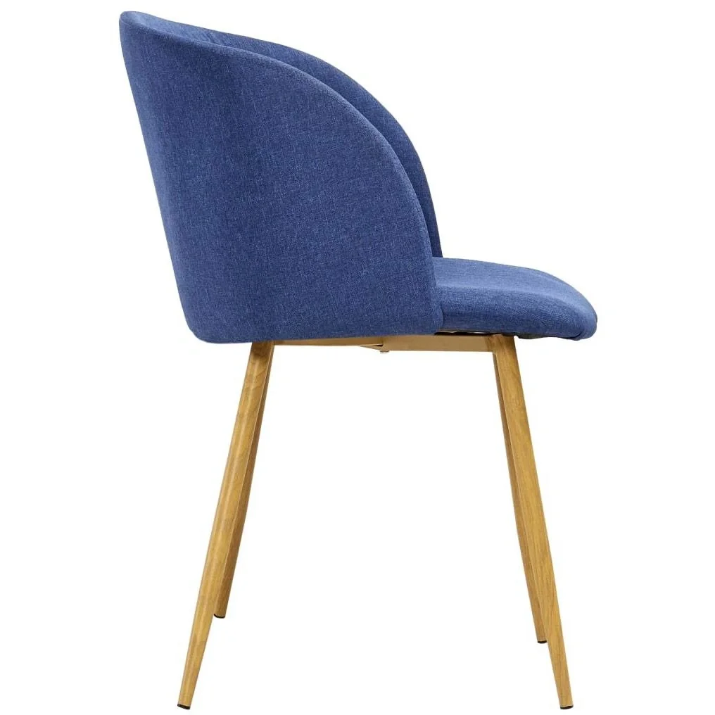 Esszimmerstühle 2-Sitzer Stoff blau - 5