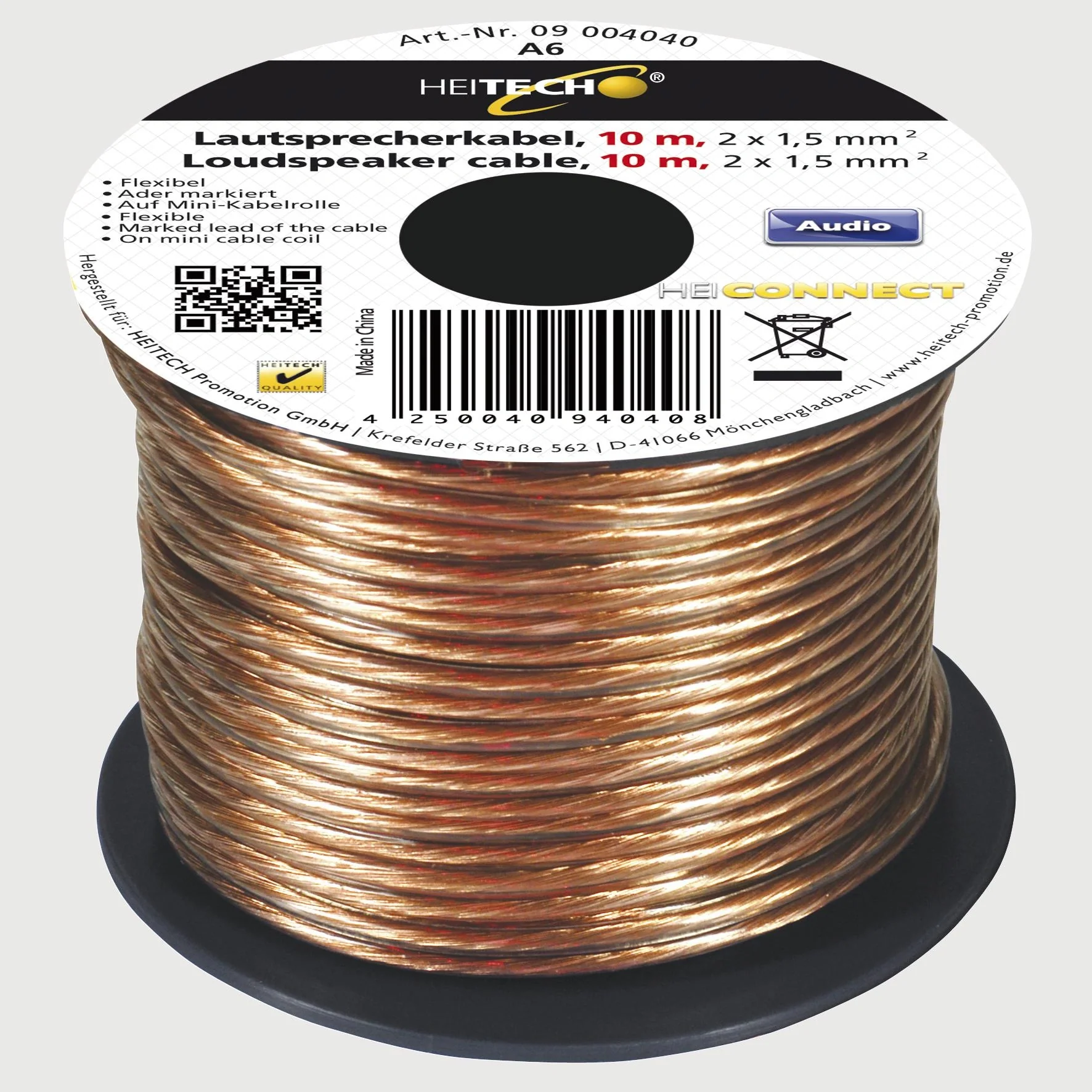 Lautsprecherkabel 10m, 2x1,5mm² - 3