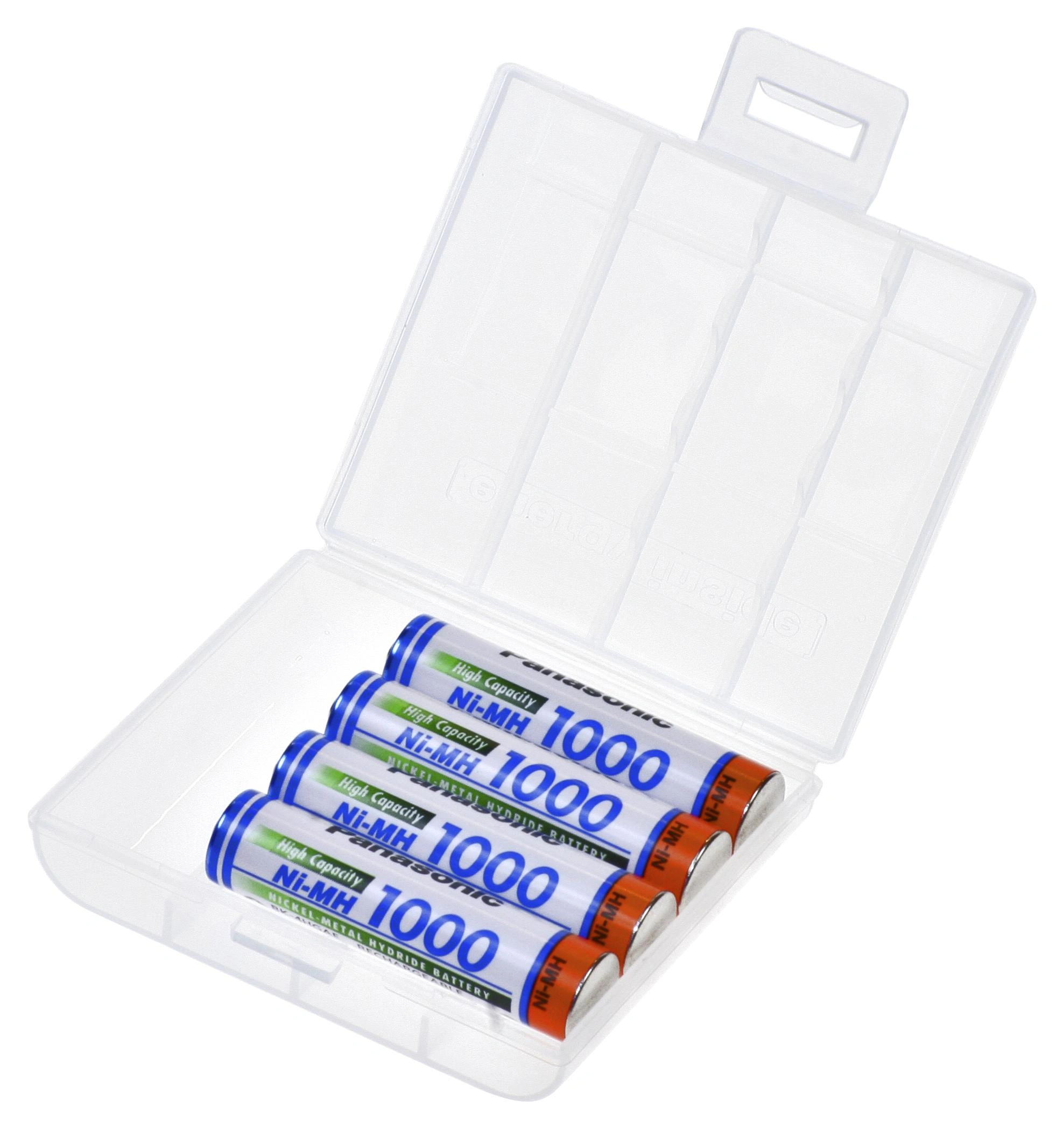 NiMH Micro (AAA) Akkus mit 1000mAh - 4 Stück mit Akkubox - 3
