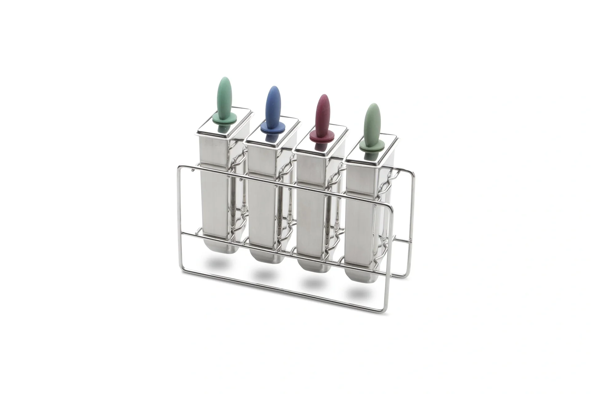 Speiseeisformer aus Edelstahl mit Ständer, 4er-Set - Stieleis-Former - Ice Pops - 3