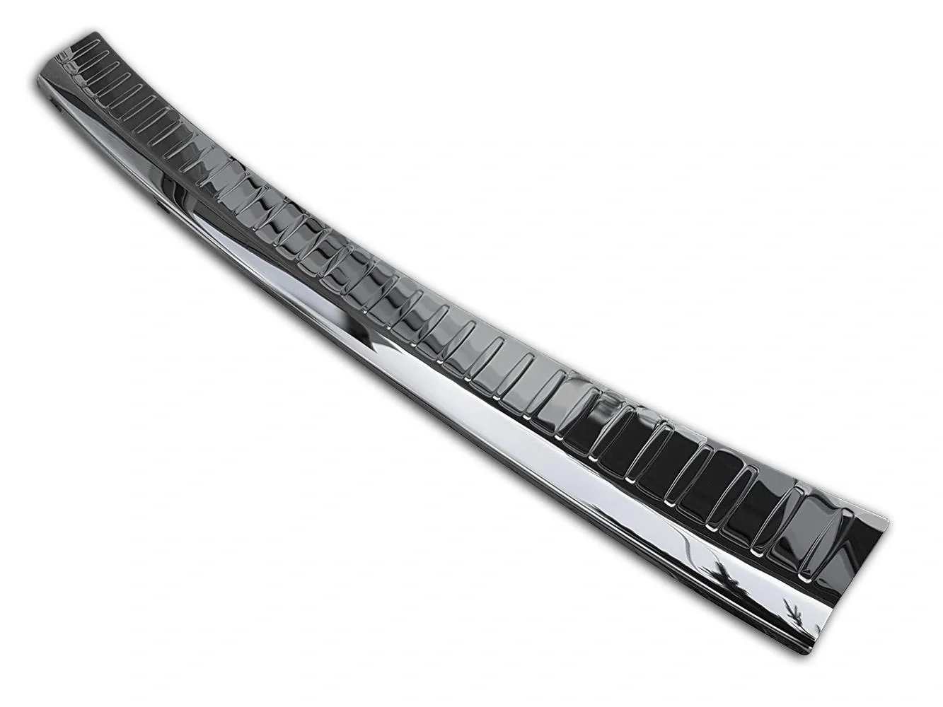 Edelstahl Ladekantenschutz, Mercedes E Klasse W 212, FL, T-Model, 2013-2016 - hochglanz schwarz. - 1