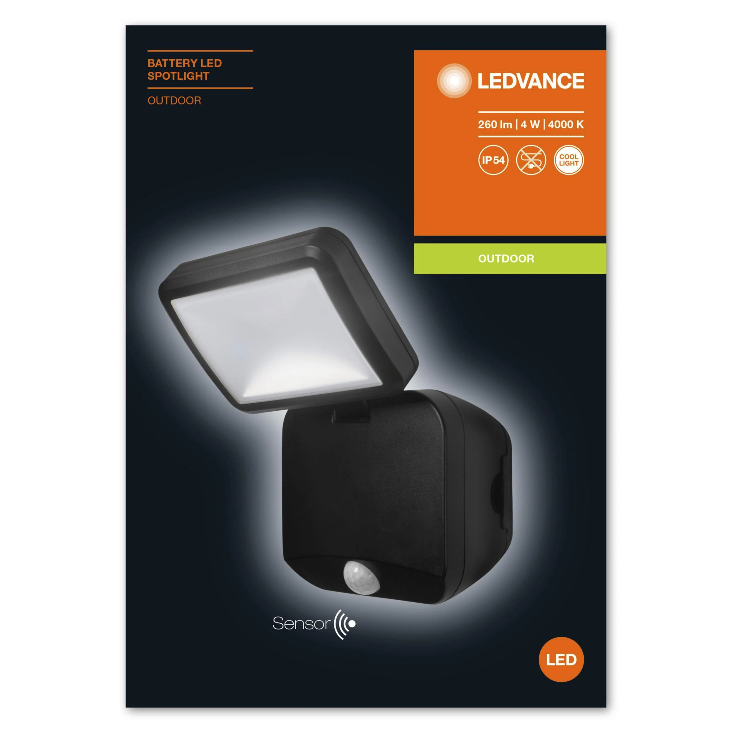 Batteriebetriebenes LED Outdoor Flutlicht mit Bewegungsmelder - 2