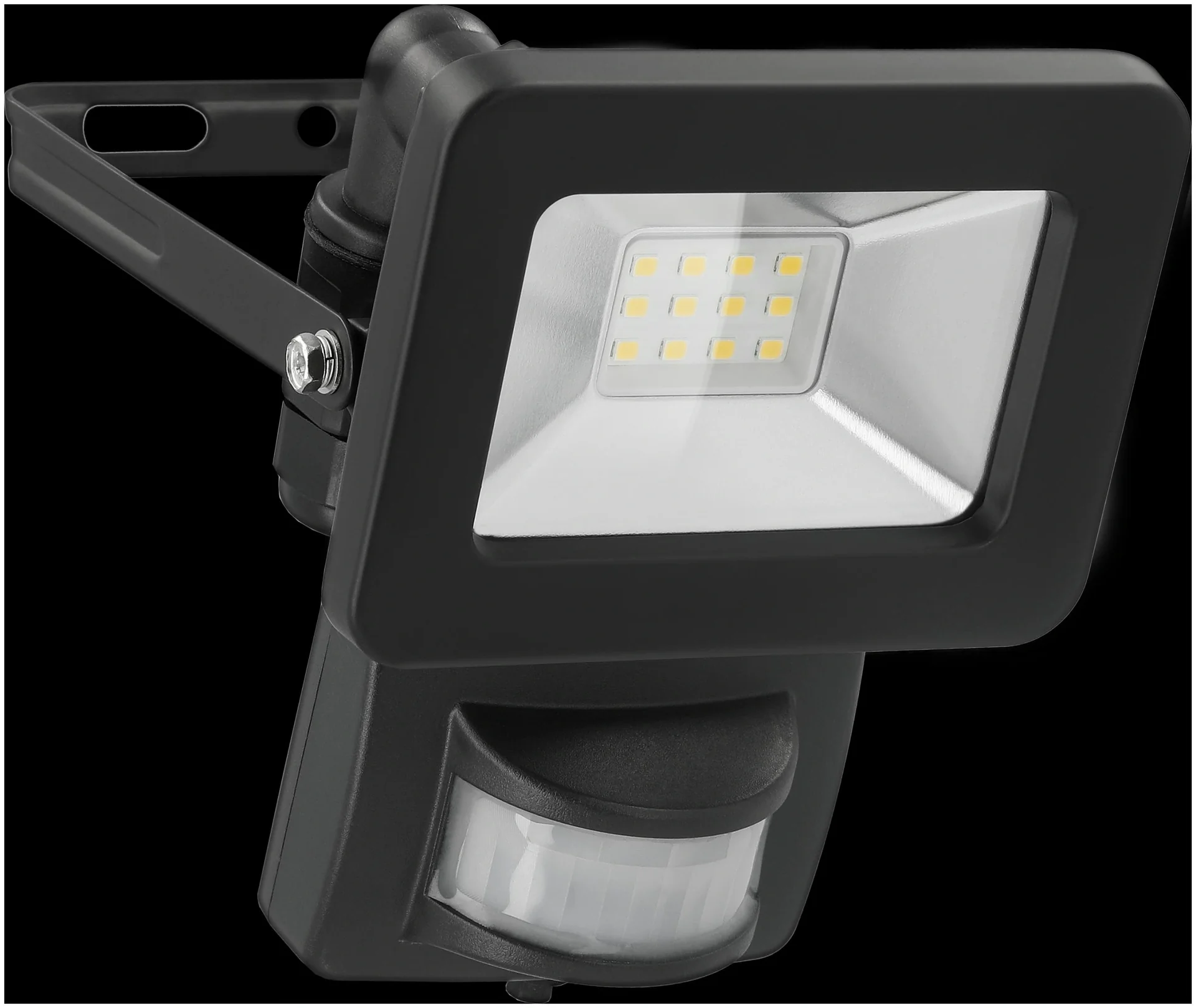 LED Außenstrahler mit Bewegungsmelder schwarz, 10W - 850lm - 2