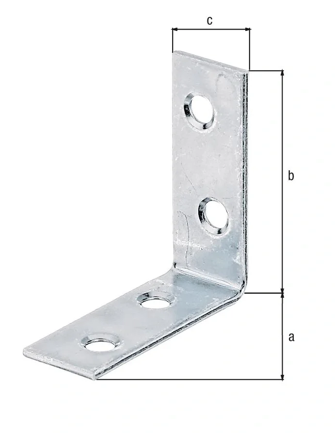 Stuhlwinkel, verzinkt, 40 x 40 mm, Breite 16 mm, 12 Stück - 2
