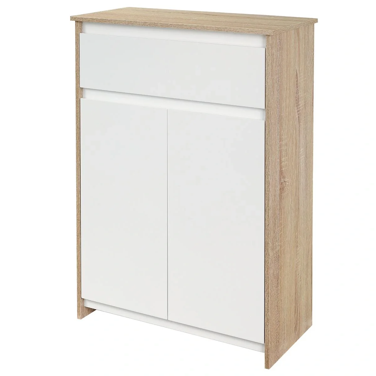 Badezimmerschrank Badkommode Küchenschrank Badregal Standschrank mit 2 Innenablagen und einer großen Schublade kippsiche - 4