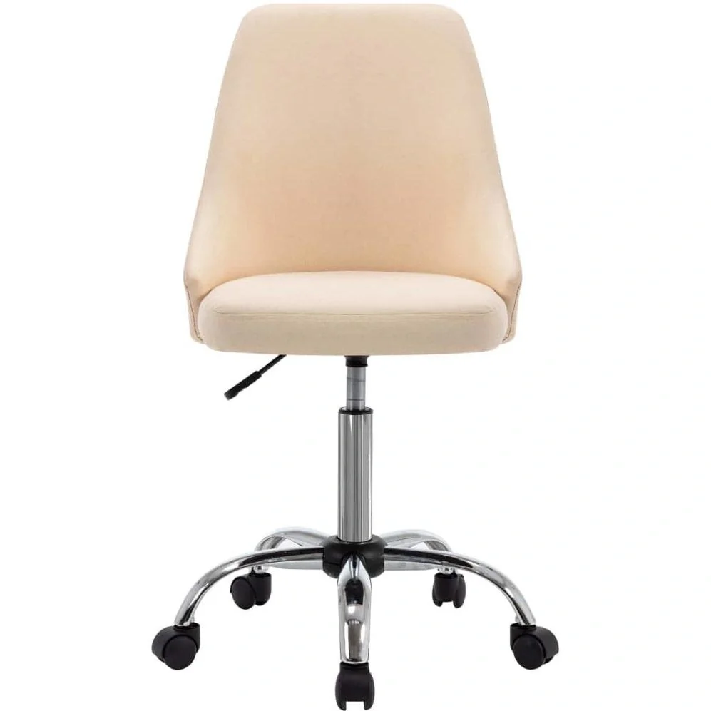 Esszimmerstühle 2 Stück Stoff creme - 1