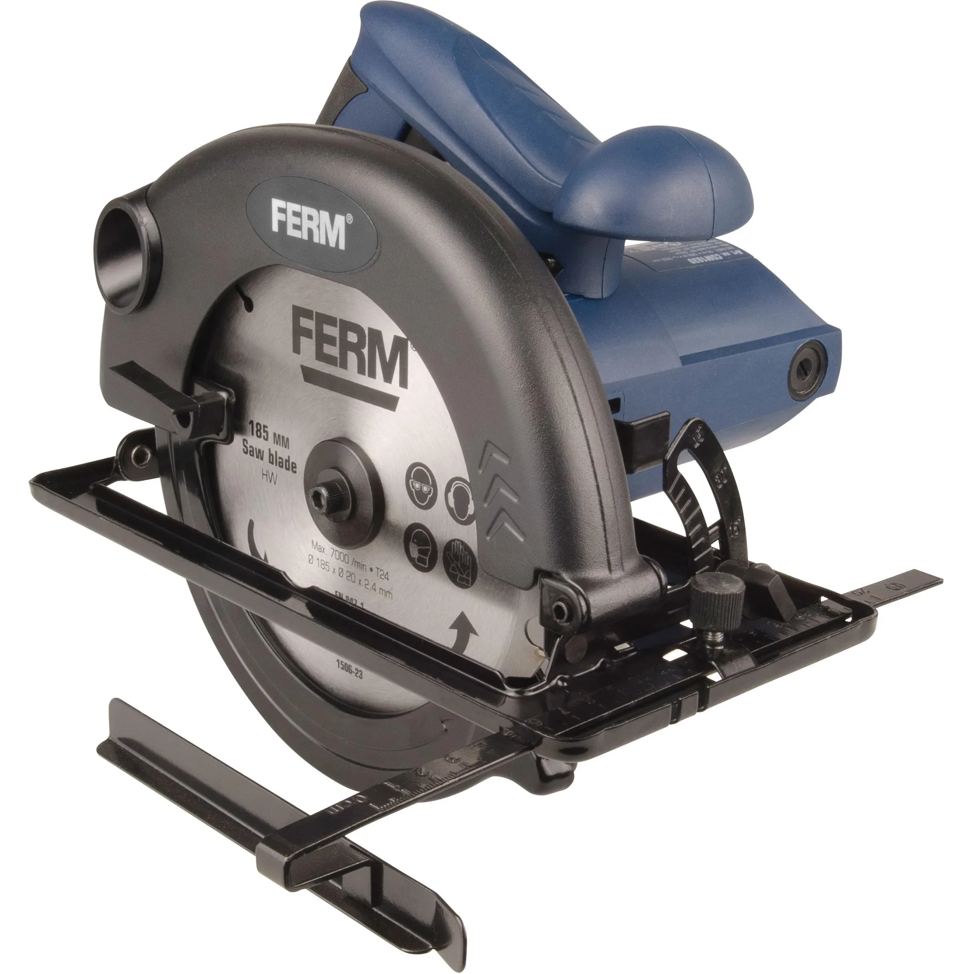 CSM1039 Kreissäge 1200W - 185mm - Spindelarretierung - Parallelführung - verstellbare Fußplatte (45 und 90 Grad) - Inkl. - 6