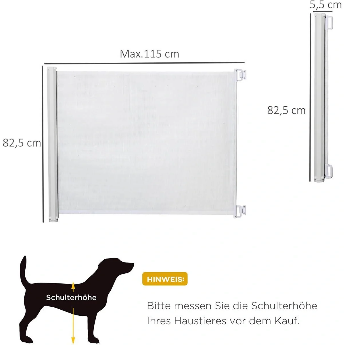 Treppengitter Metall Hunde weiß,115cm x 5,5cm x 82,5cm - 5