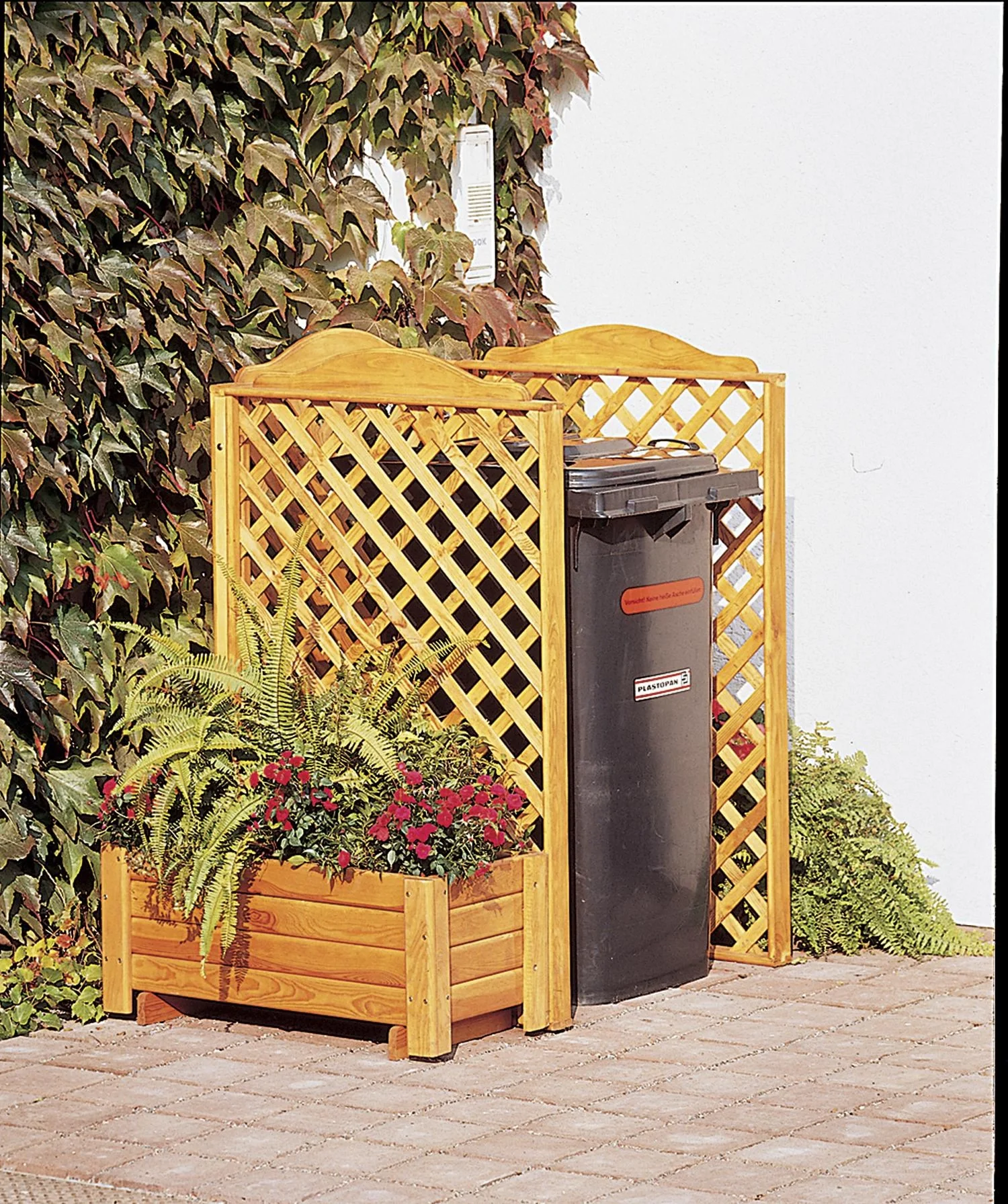 Mülltonnenspaliersystem "Rex" + Pflanzkasten - 1