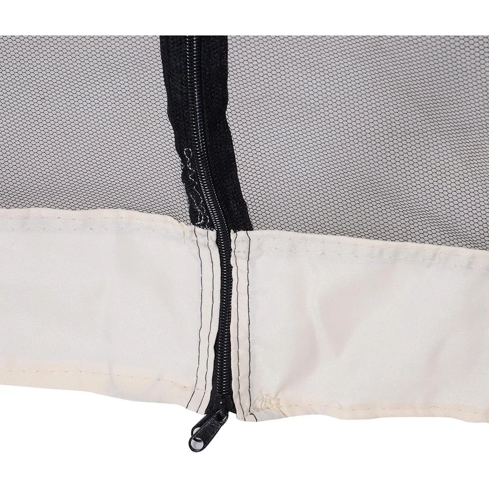 Gartenpavillon Pavillon Festzelt Partyzelt wetterfest Zelt mit Moskitonetz Beige 3 x 3 m - 9