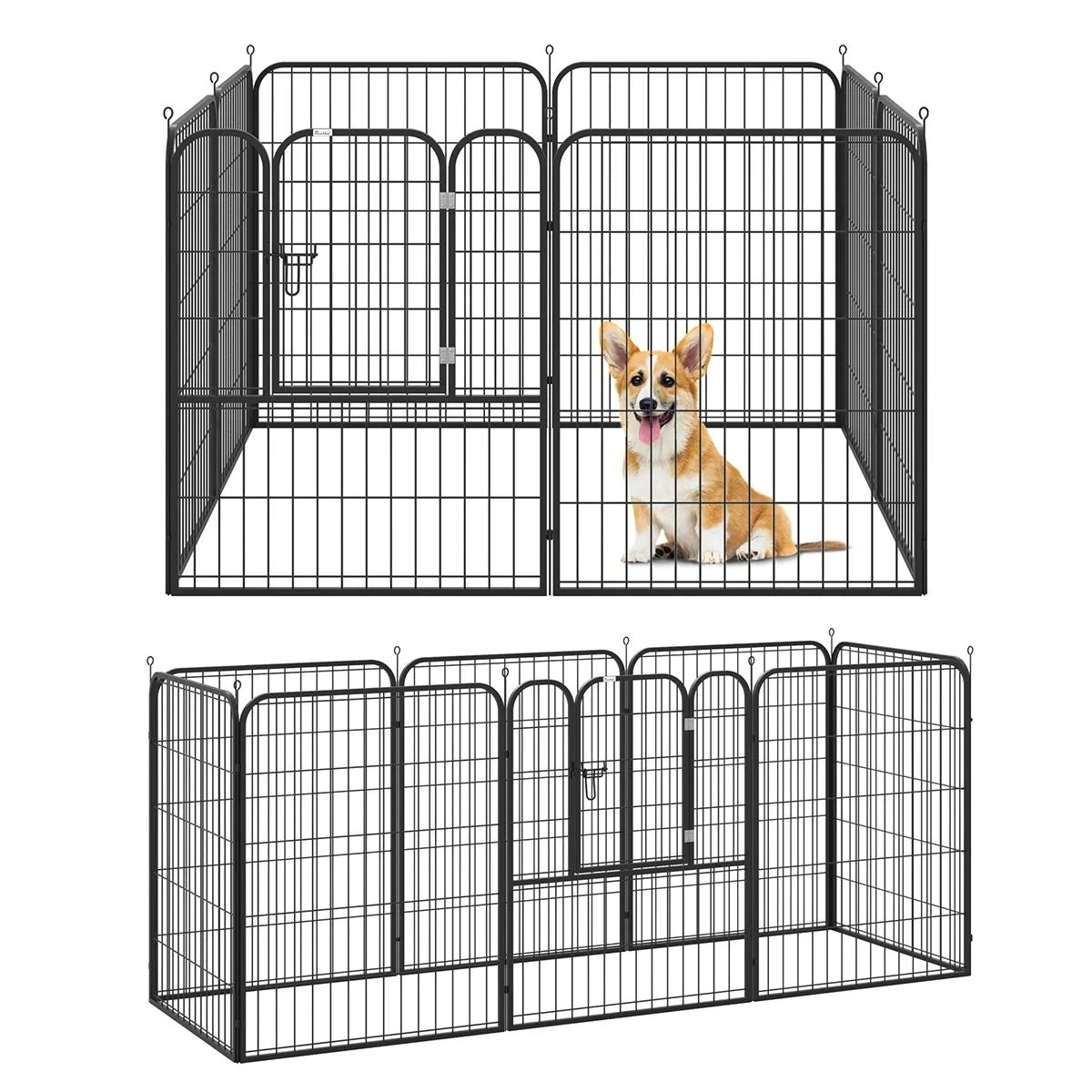 Welpenauslauf Freigehege Laufstall für Haustier Laufgitter Laufstall Hundegehege individuell gestaltbare Form mit Tür Me - 4