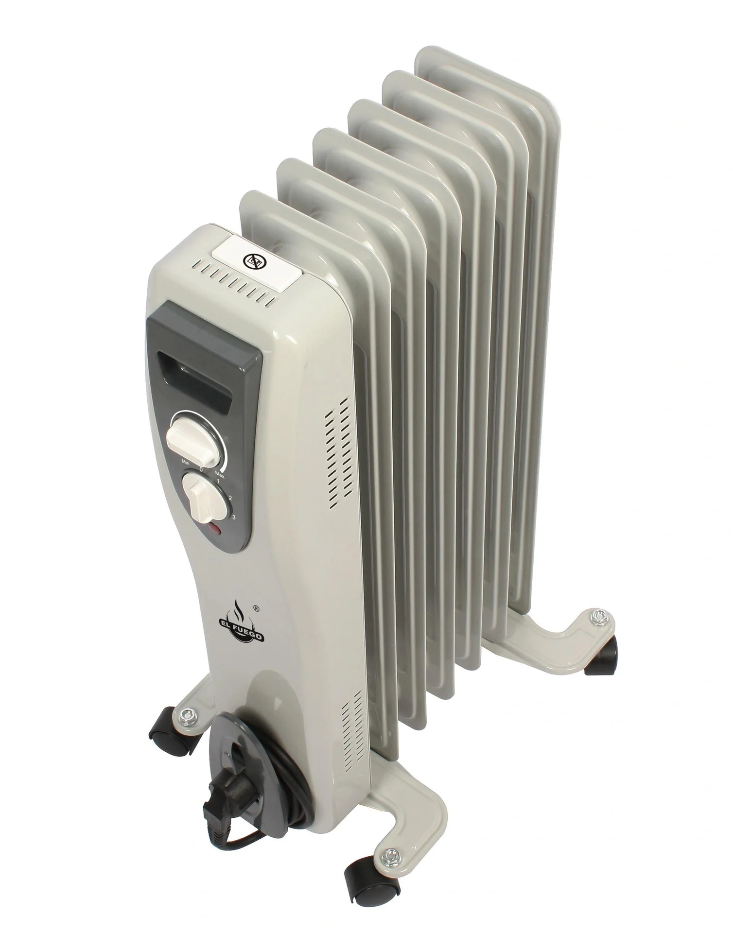 Mobiler Ölradiator, weiß, 7 Rippen - 12